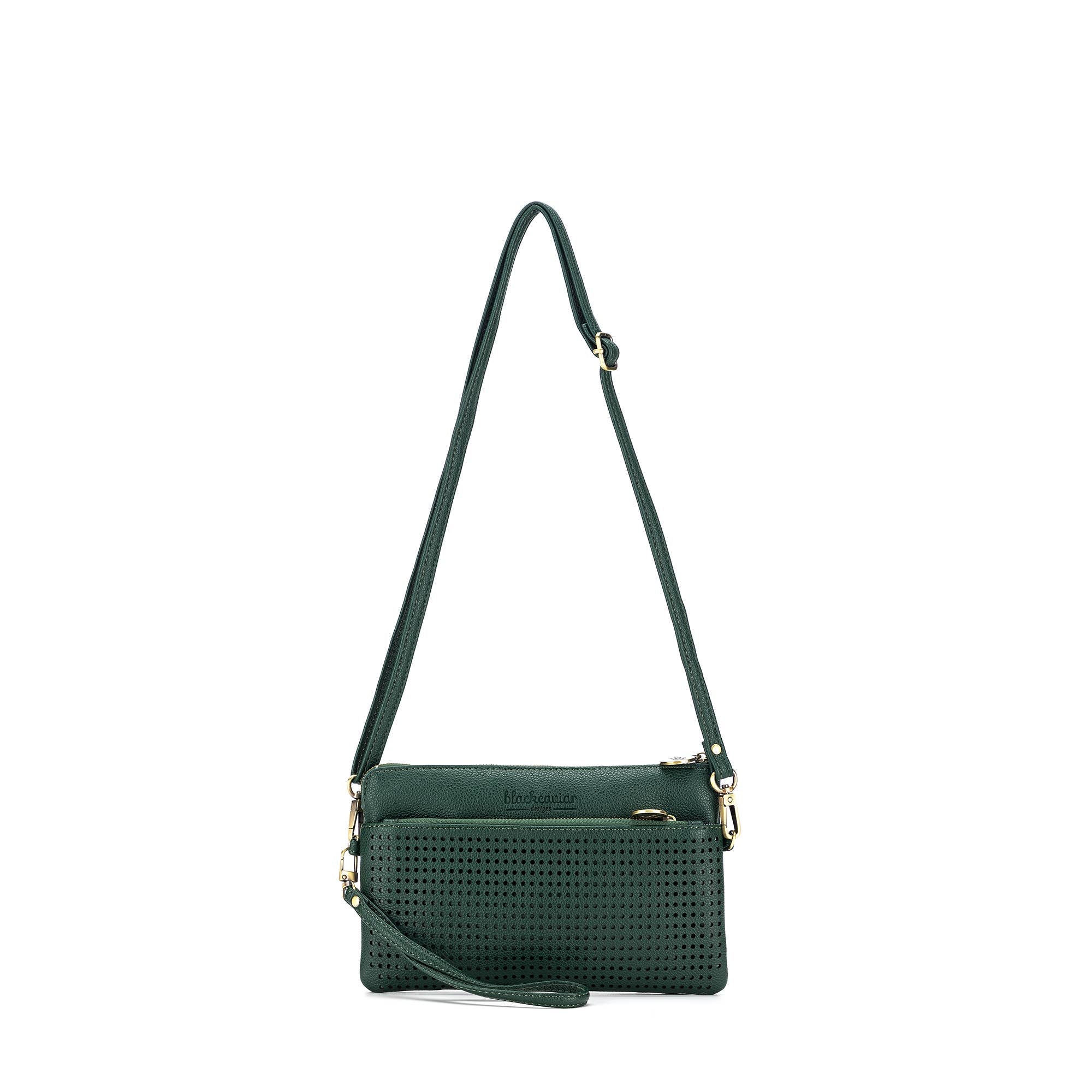 Nina Deep Green Crossbody/Clutch Bag by Black Caviar