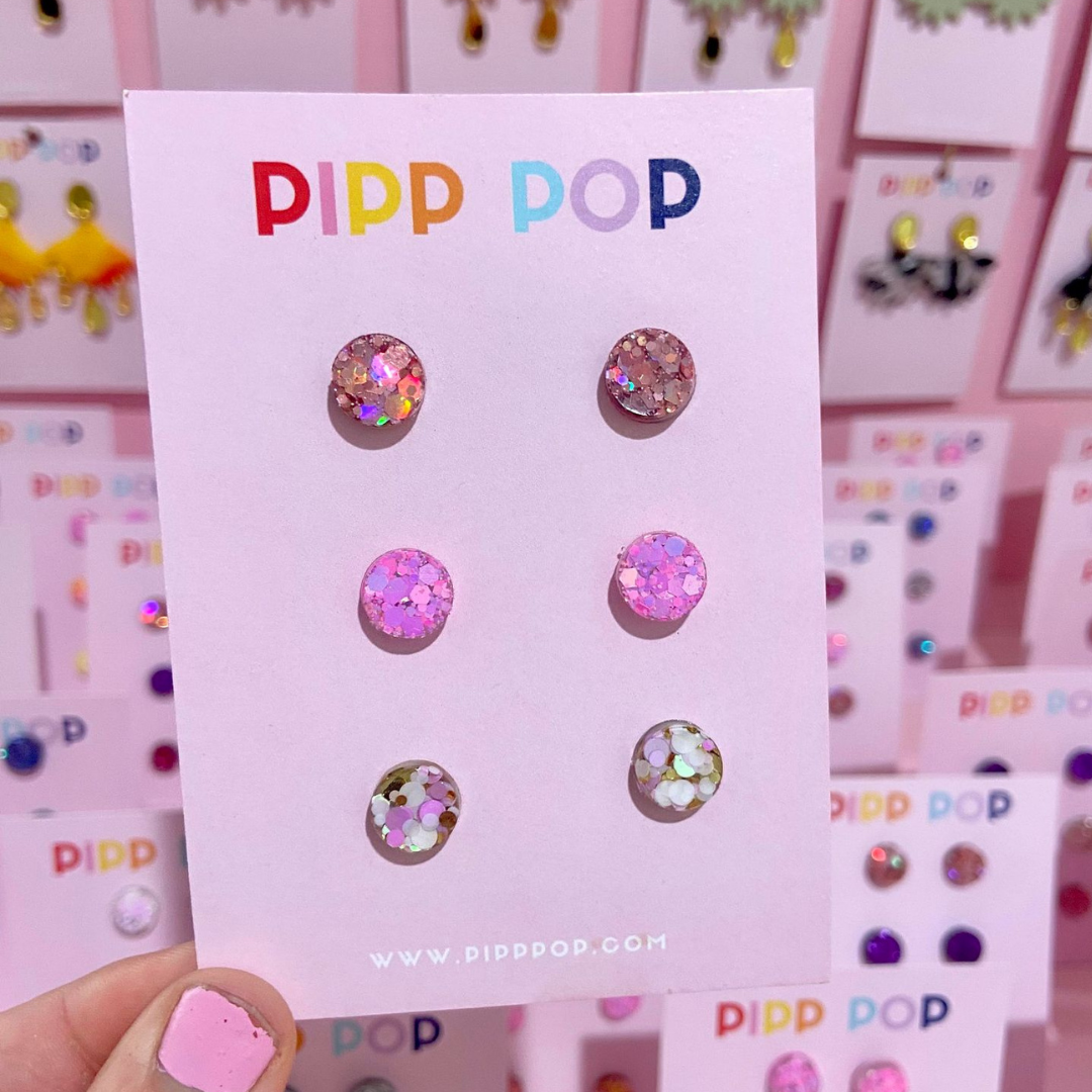 Glitter Stud Earring Pack