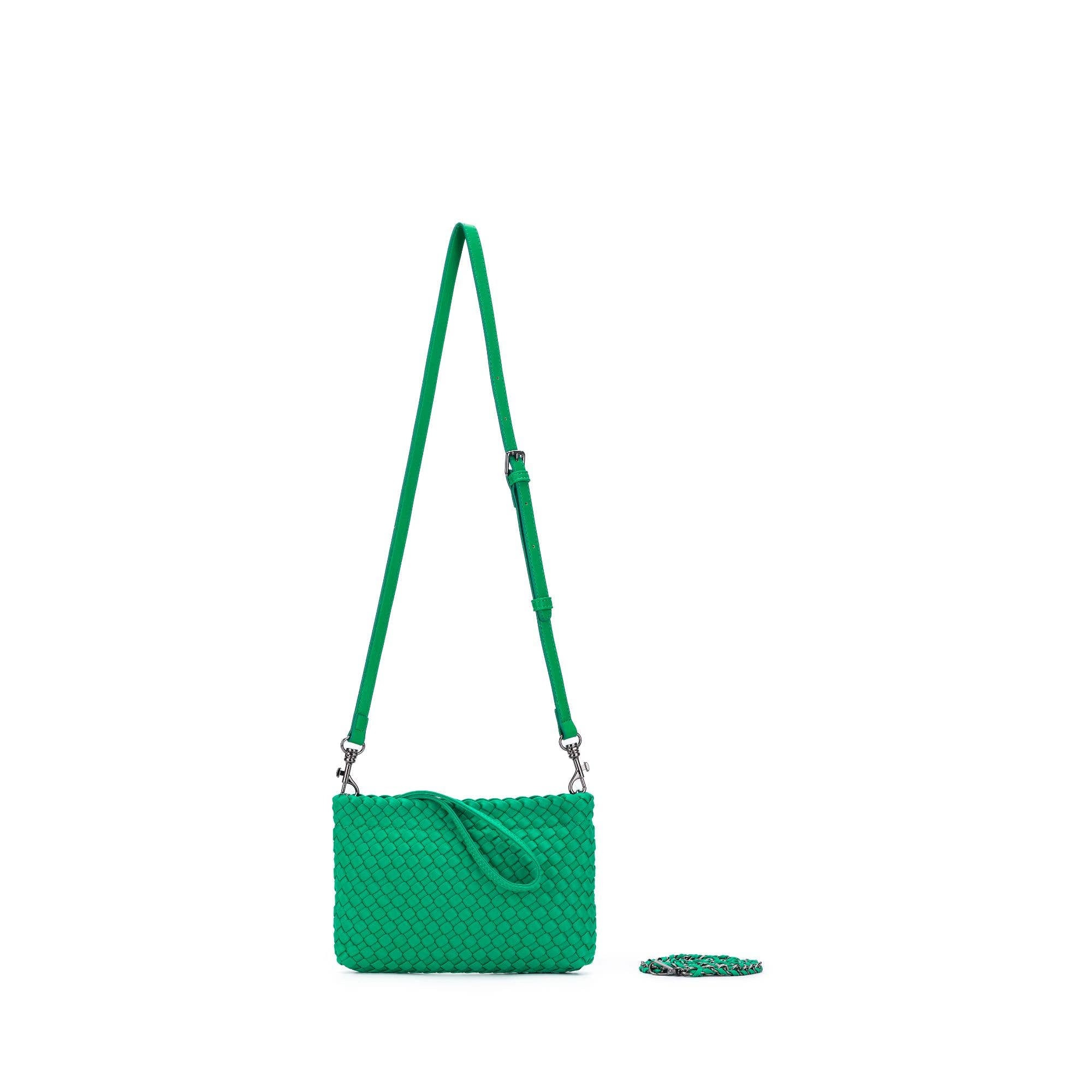Aria Green Clutch Crossbody Bag by Black Caviar