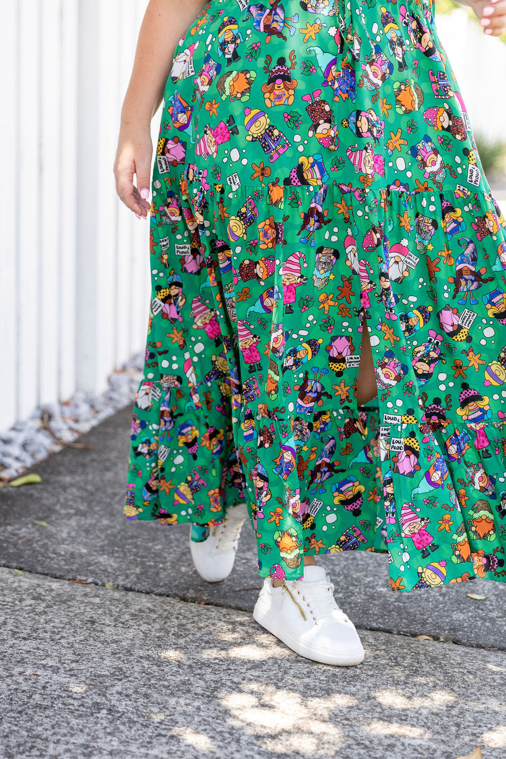 Bonnie Maxi Dress in Xmas Gnome by Kasey Rainbow