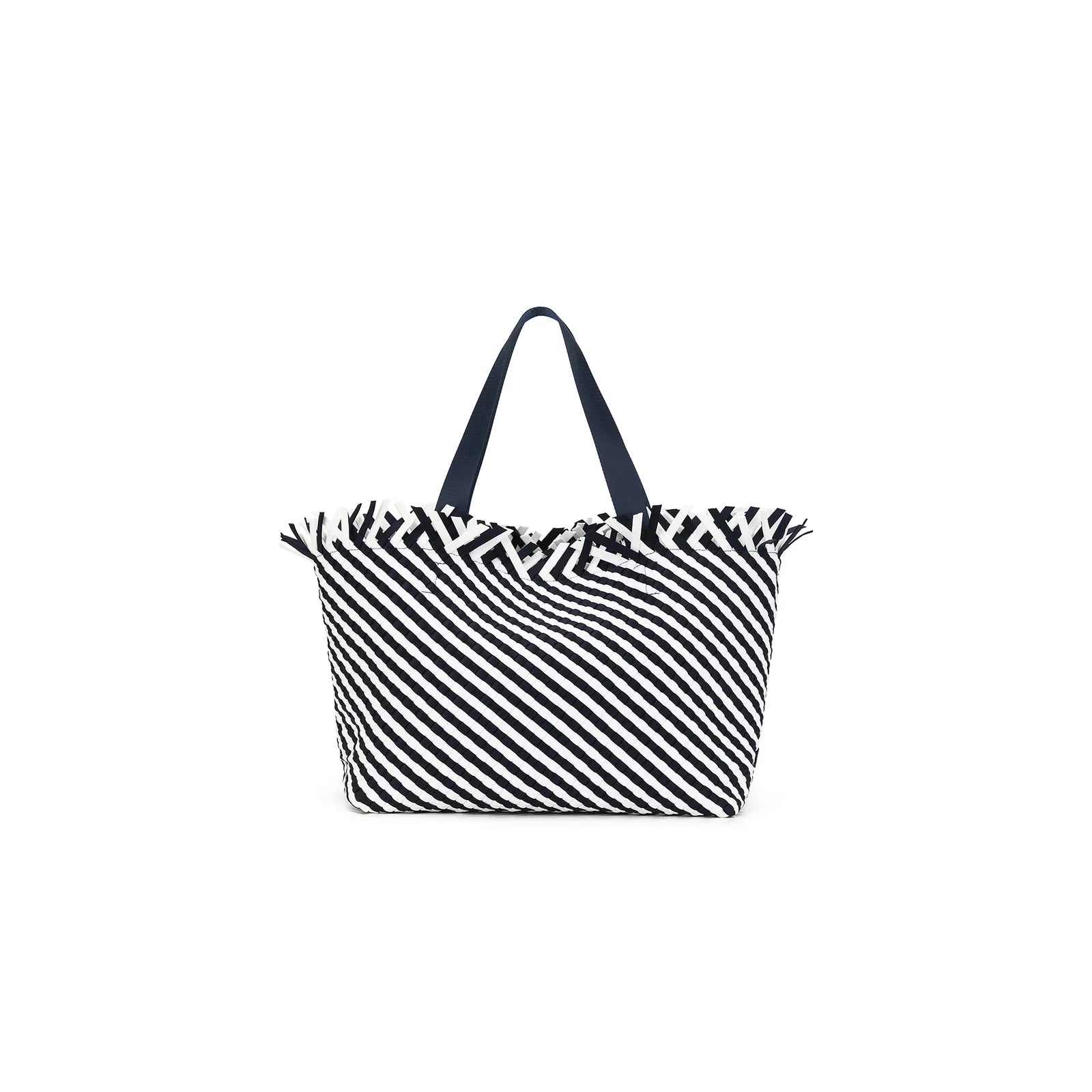 Bahama Navy Large 2 Piece Woven Tote Bag by Black Caviar