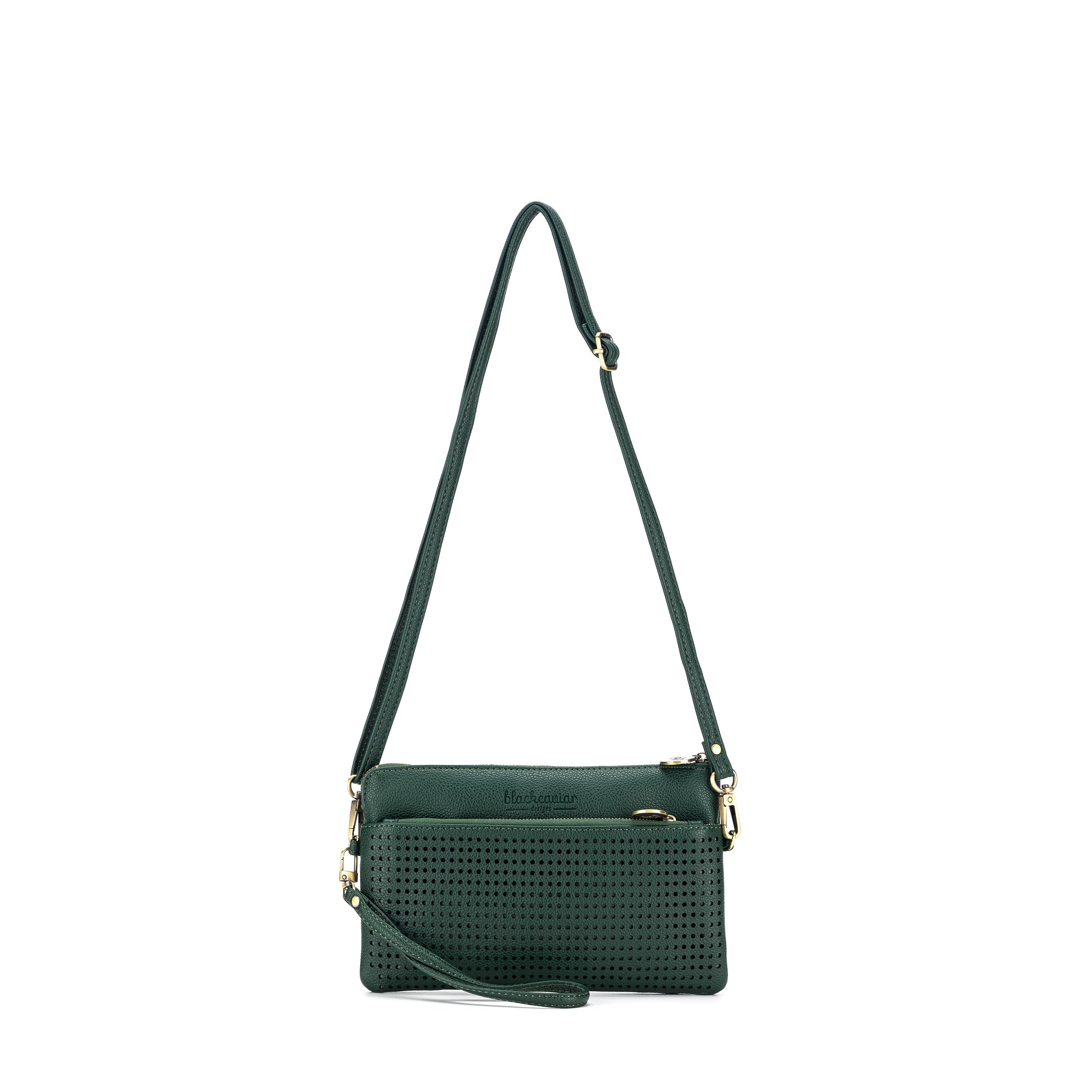 Nina Deep Green Crossbody/Clutch Bag by Black Caviar