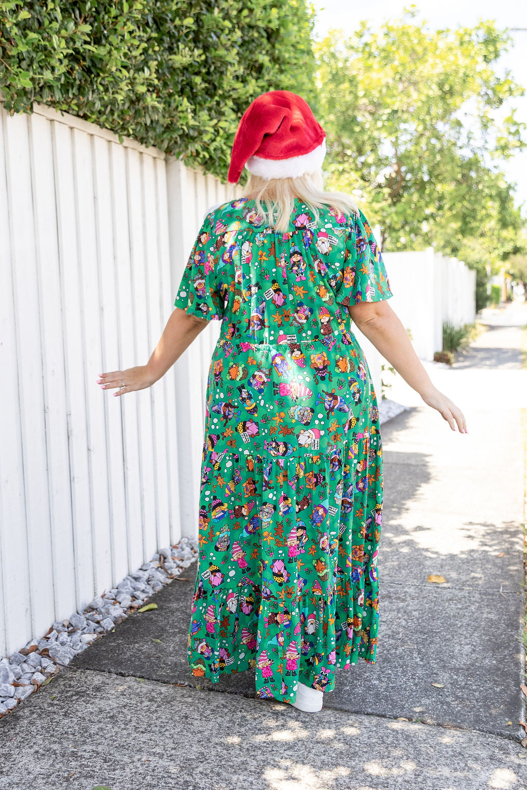 Bonnie Maxi Dress in Xmas Gnome by Kasey Rainbow