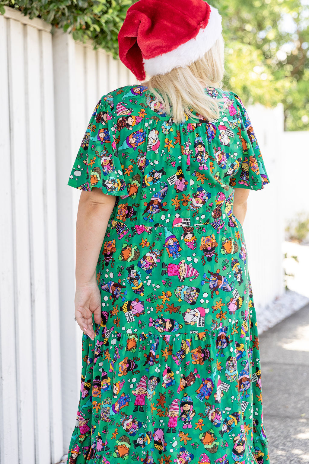 Bonnie Maxi Dress in Xmas Gnome by Kasey Rainbow
