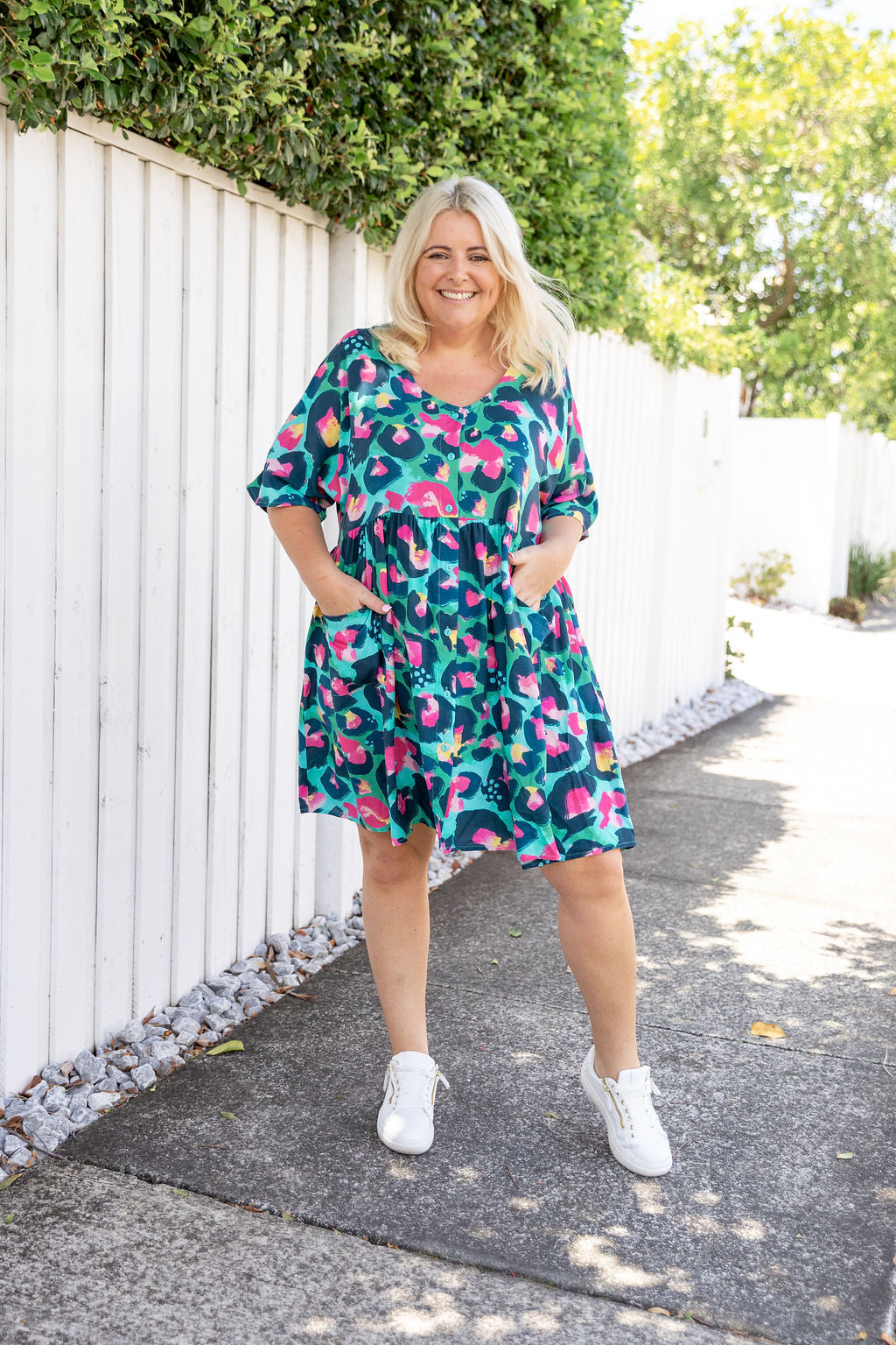 Disco Dress in Green Leopard by Kasey Rainbow