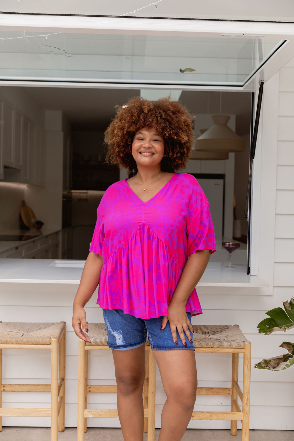 Peak Top in Summer Floral by Kasey Rainbow