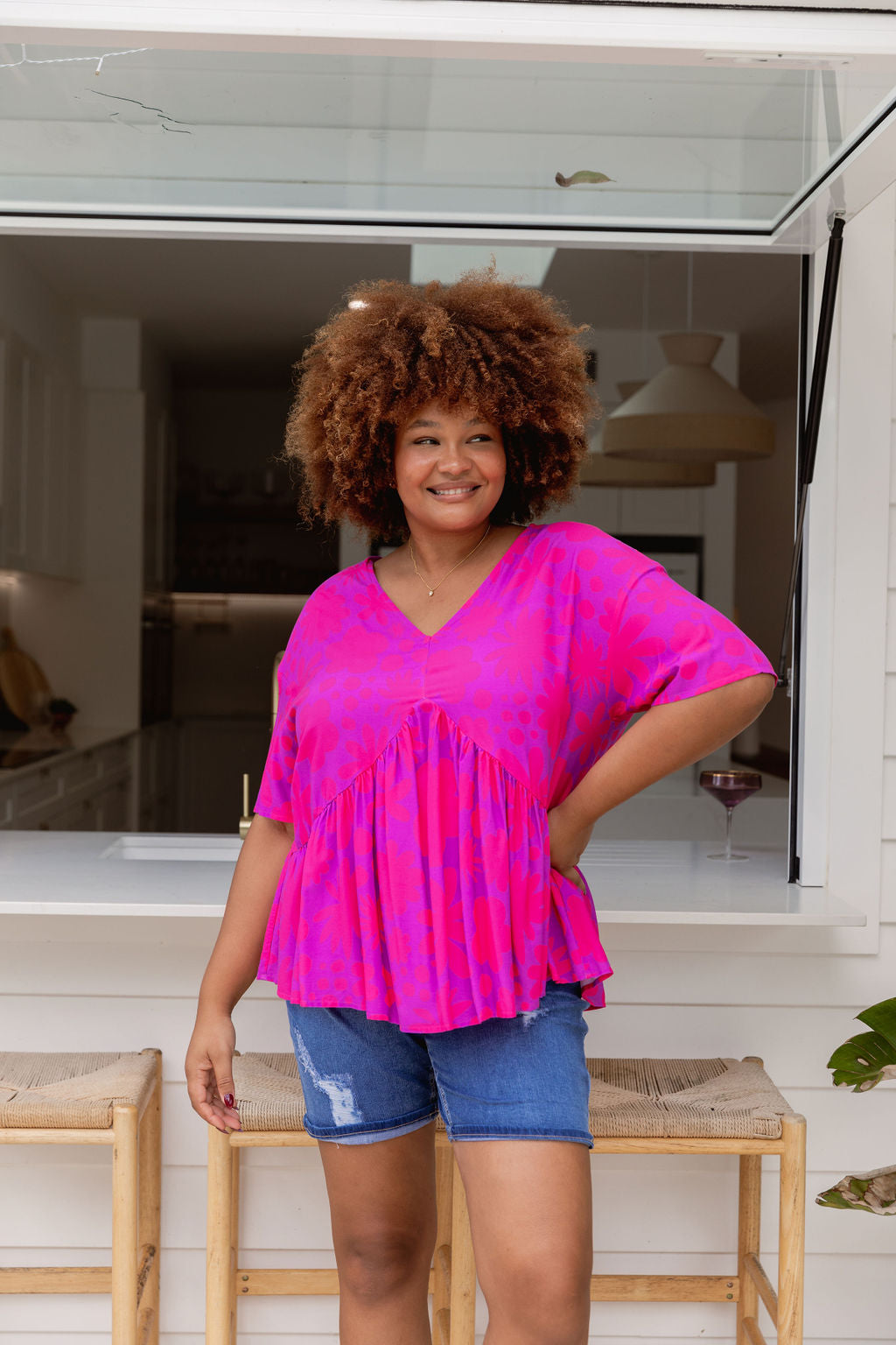 Peak Top in Summer Floral by Kasey Rainbow