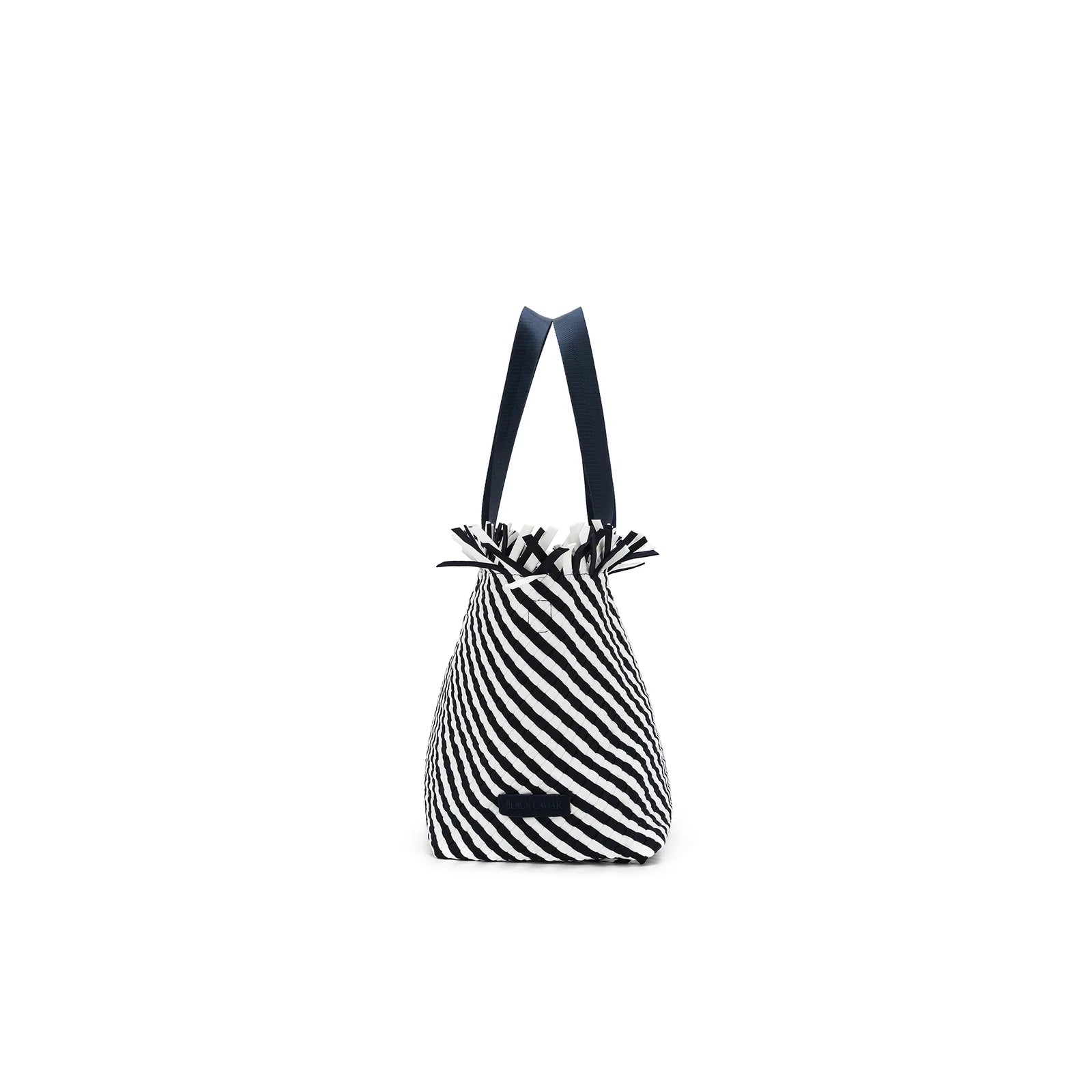 Bahama Navy Large 2 Piece Woven Tote Bag by Black Caviar