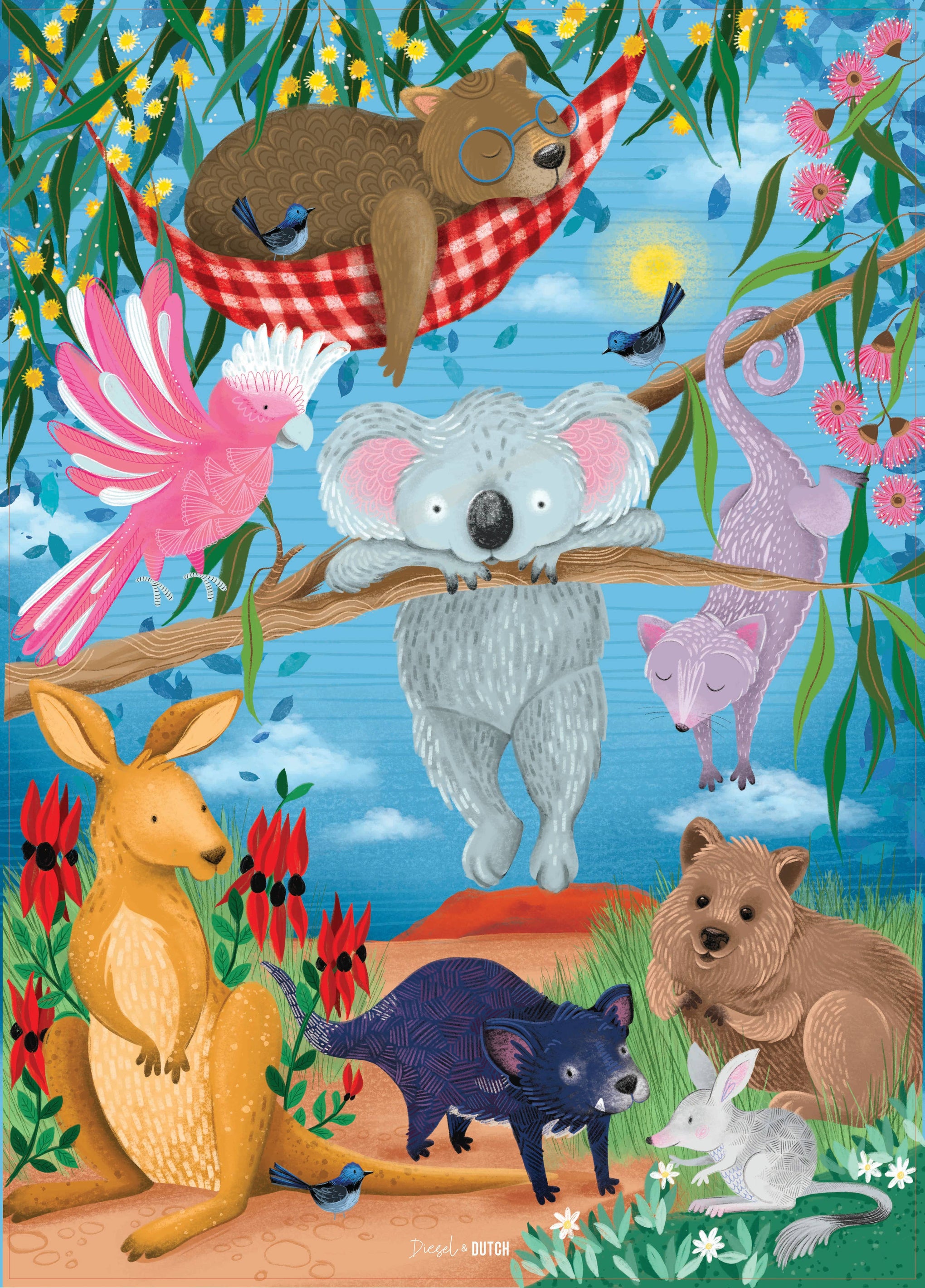Wildlife Down Under 1000pc Wall Jigsaw Puzzle