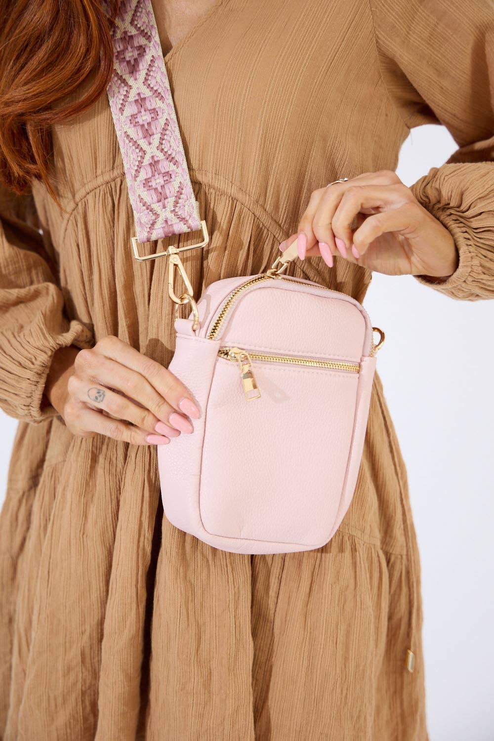 Palm Springs Phone Bag - Light Pink