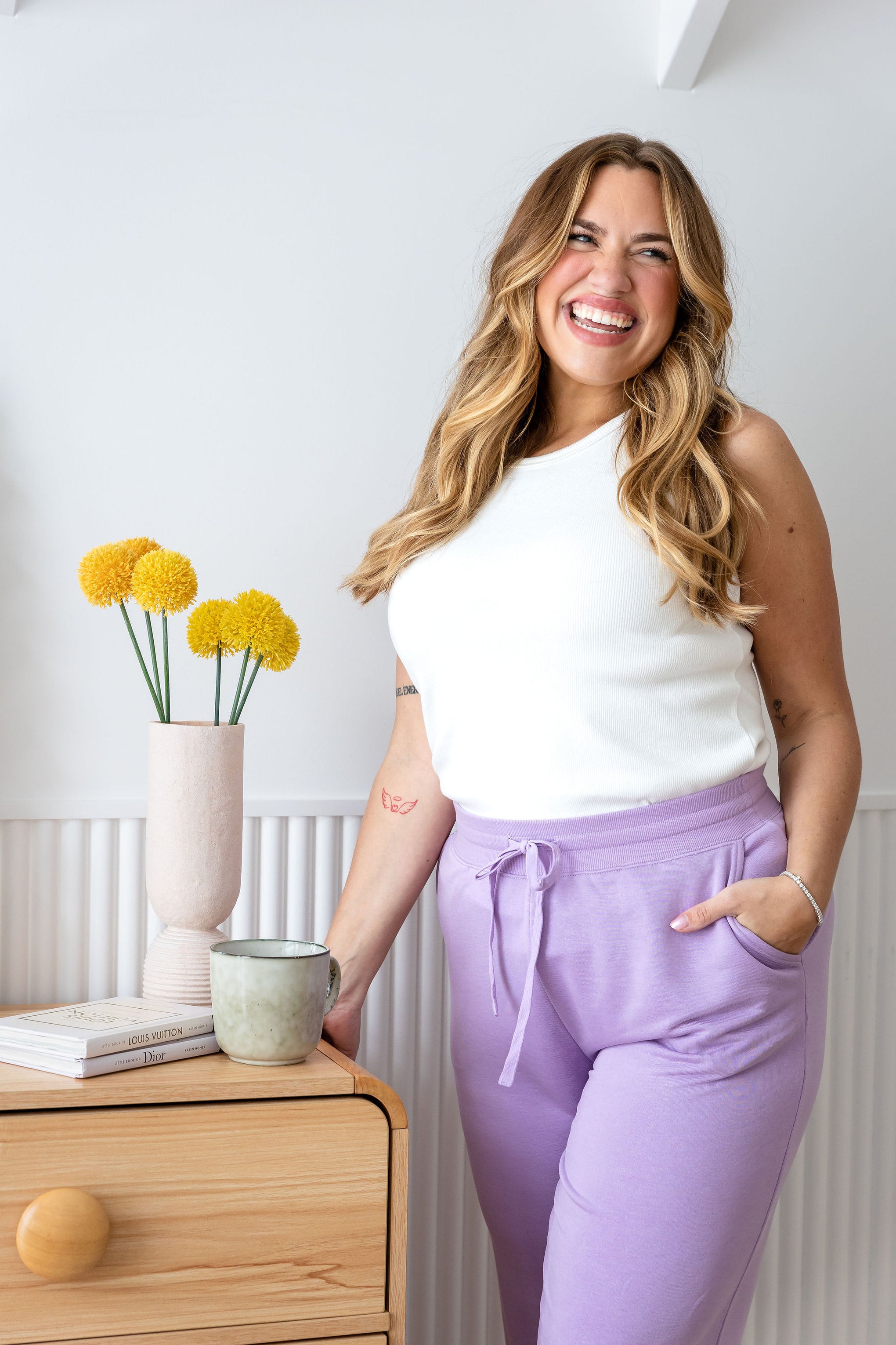 Cassie Modal Blend Lounge Pants in Lavender