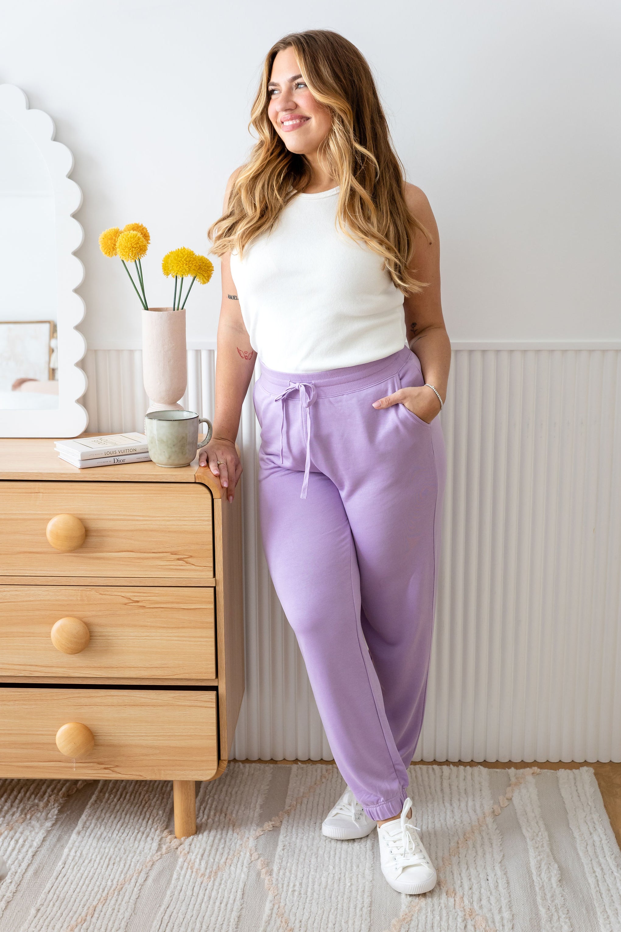 Cassie Modal Blend Lounge Pants in Lavender