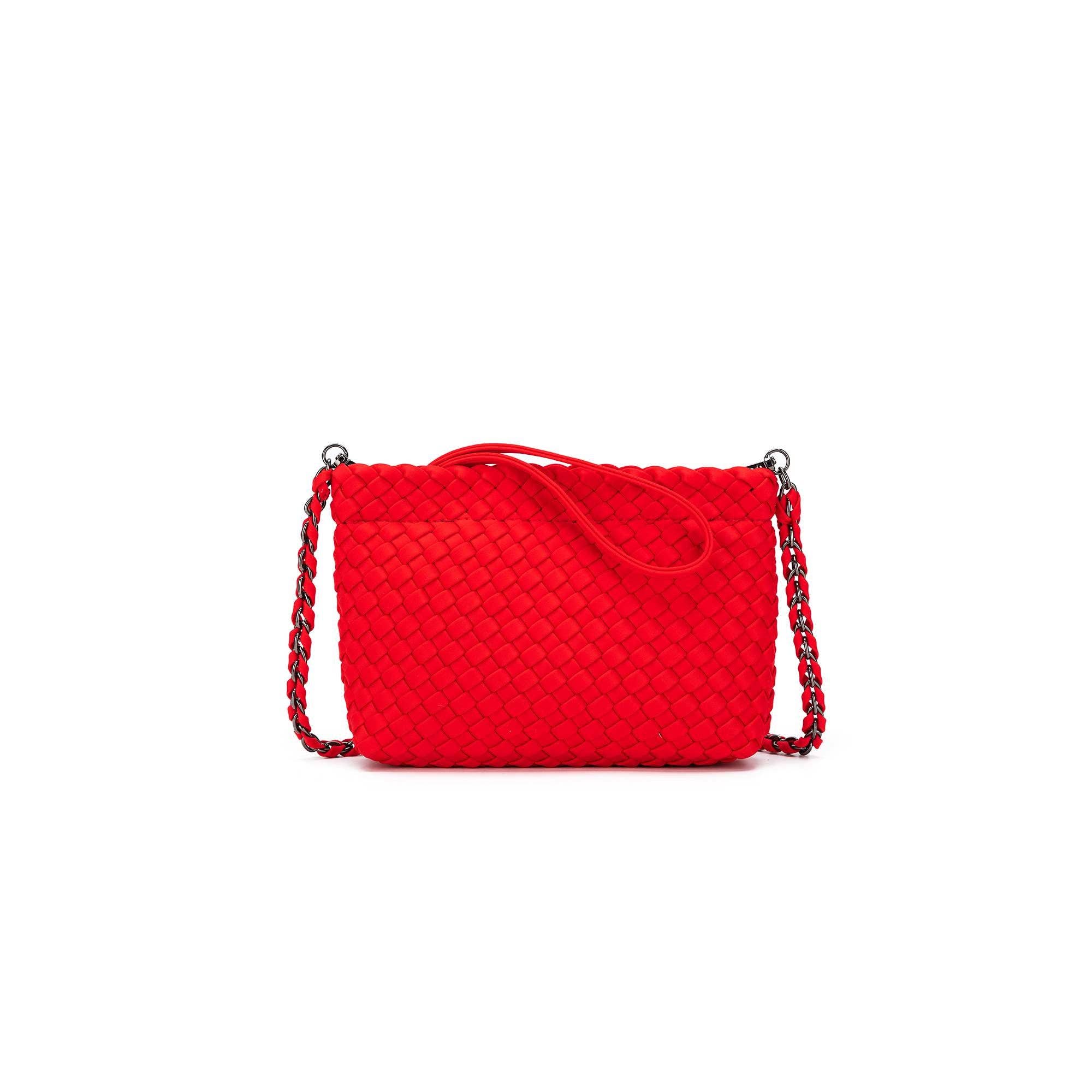 Aria Red Clutch Crossbody Bag by Black Caviar