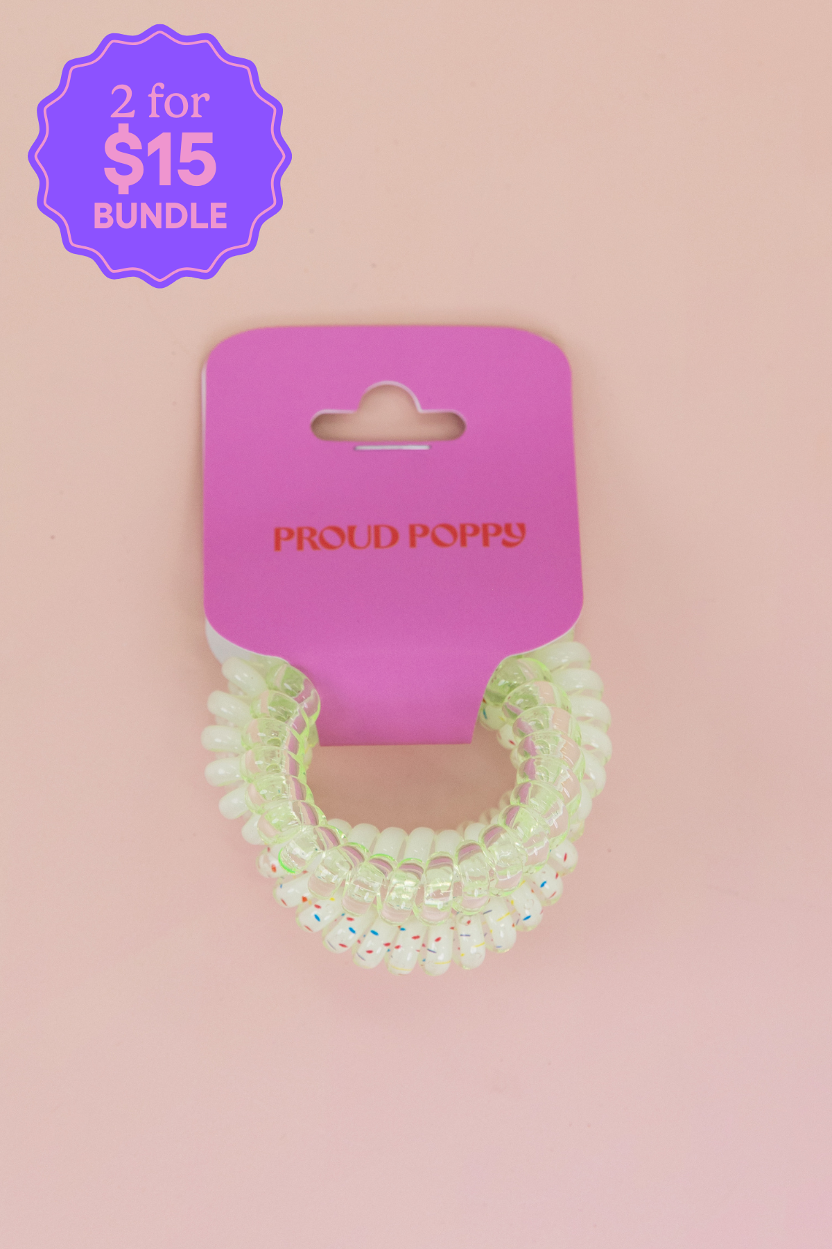 Neon Green Coil Hair Ties – 4 Pack