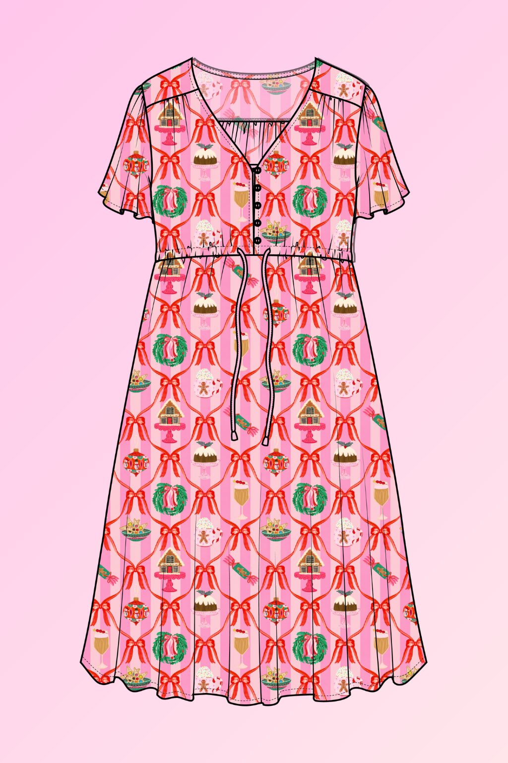 Bonita Dress in Festive Vibes