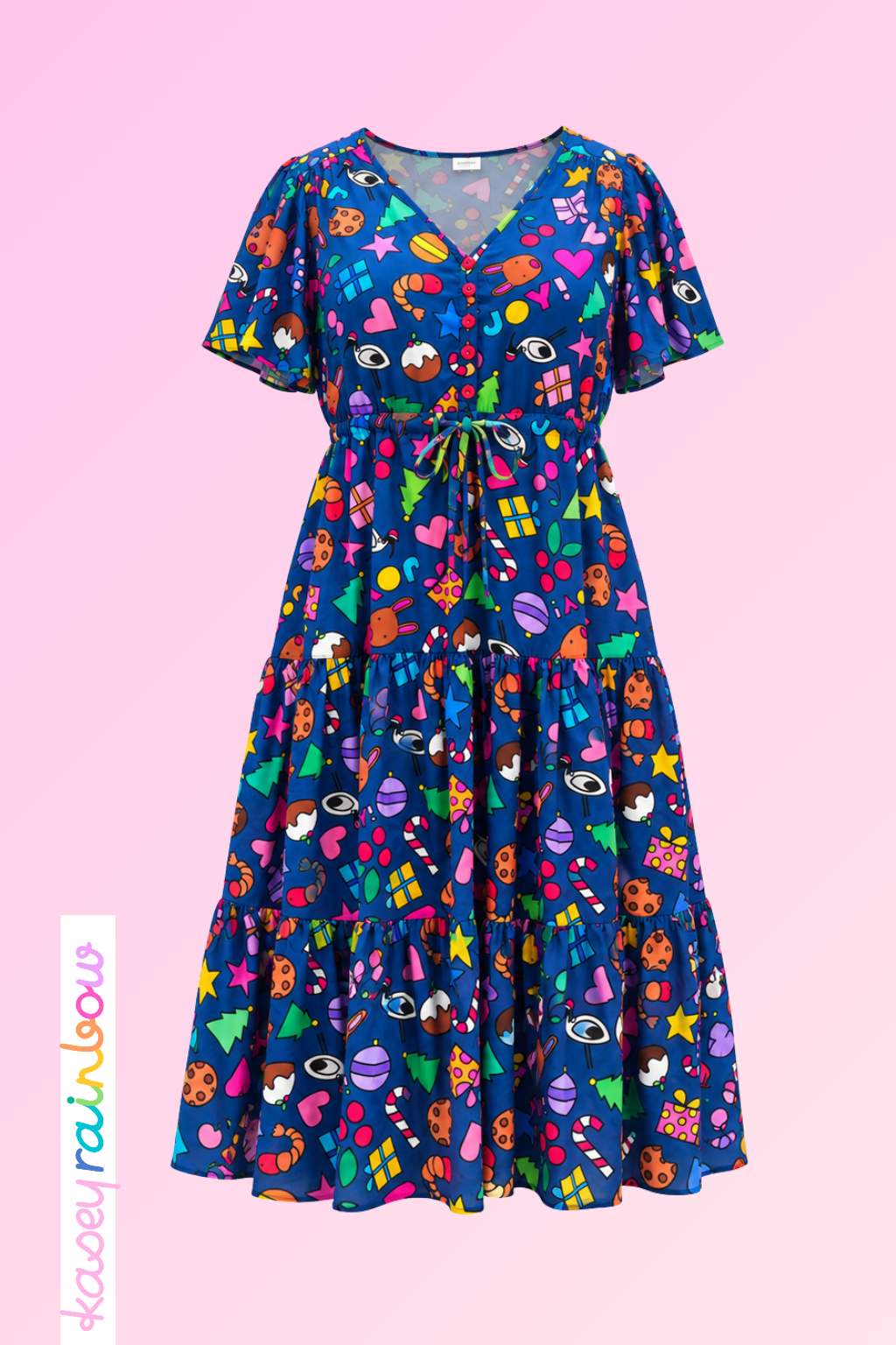 Bonnie Maxi Dress in Kasey Christmas by Kasey Rainbow