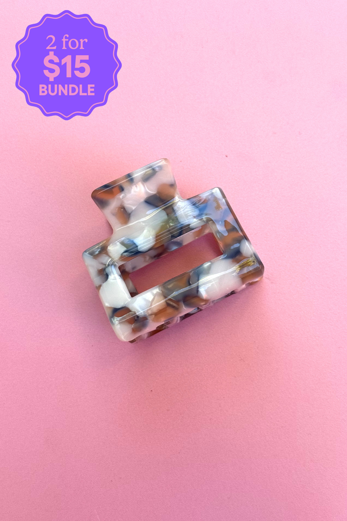 Turquoise Marble Hair Claw Clip