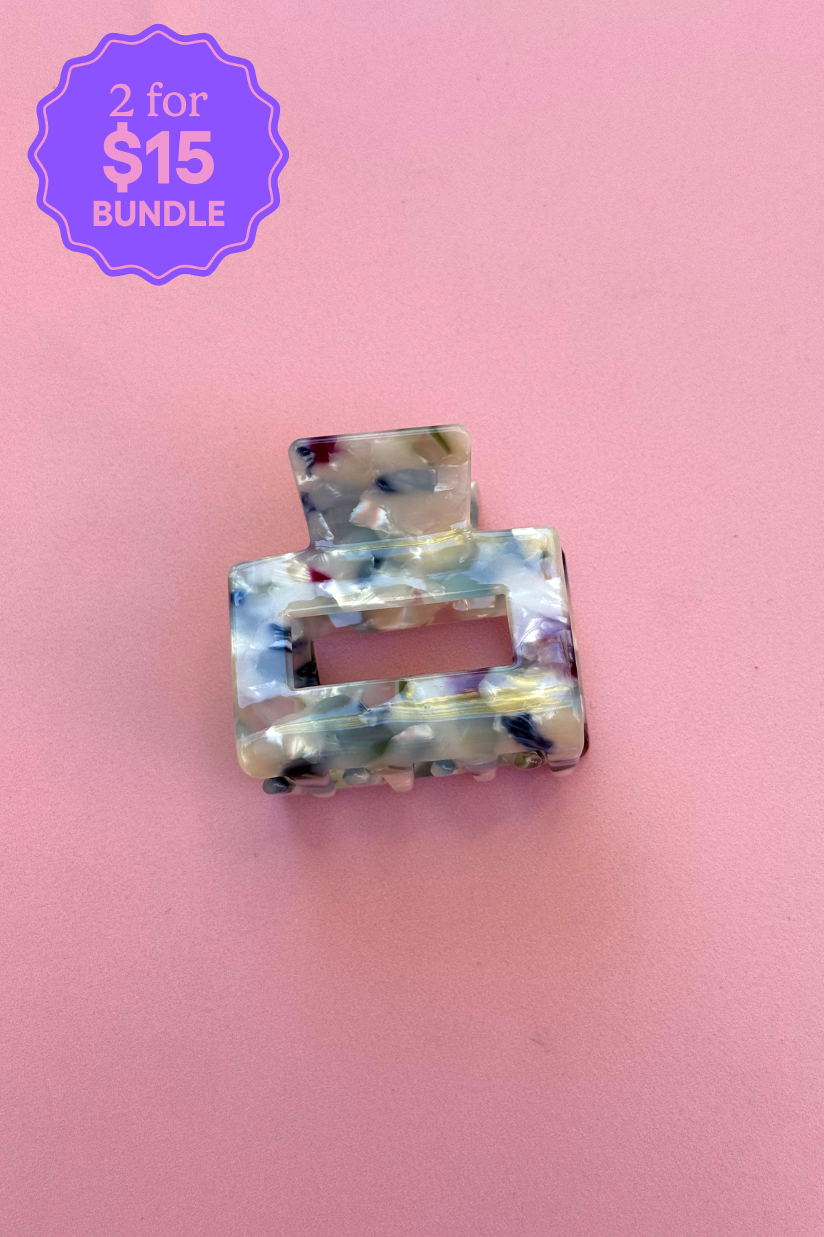 Aqua Marble Hair Claw Clip