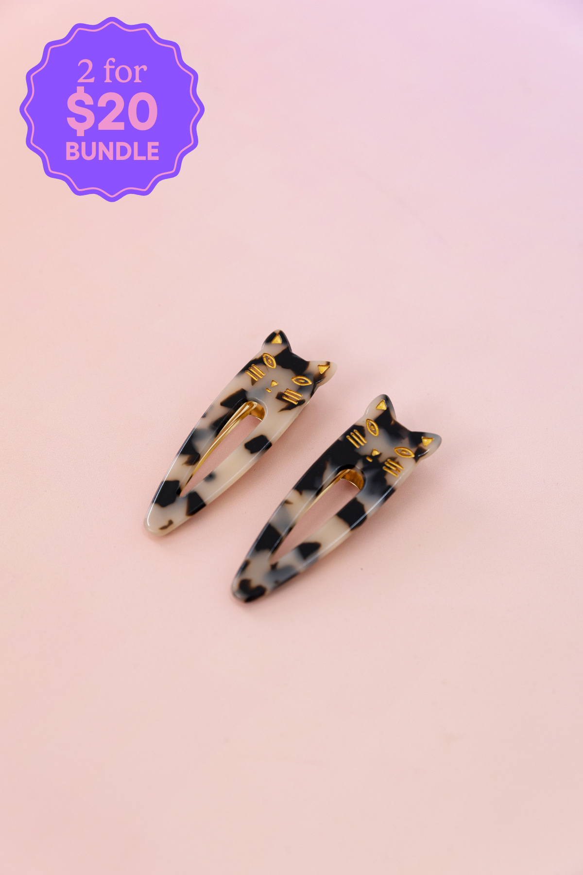 Cat Hair Clips in Leopard