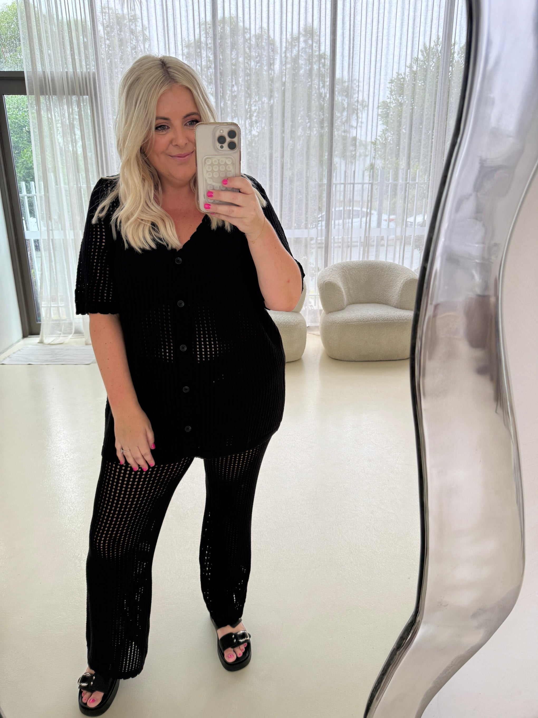 Harry Knit Top in Black