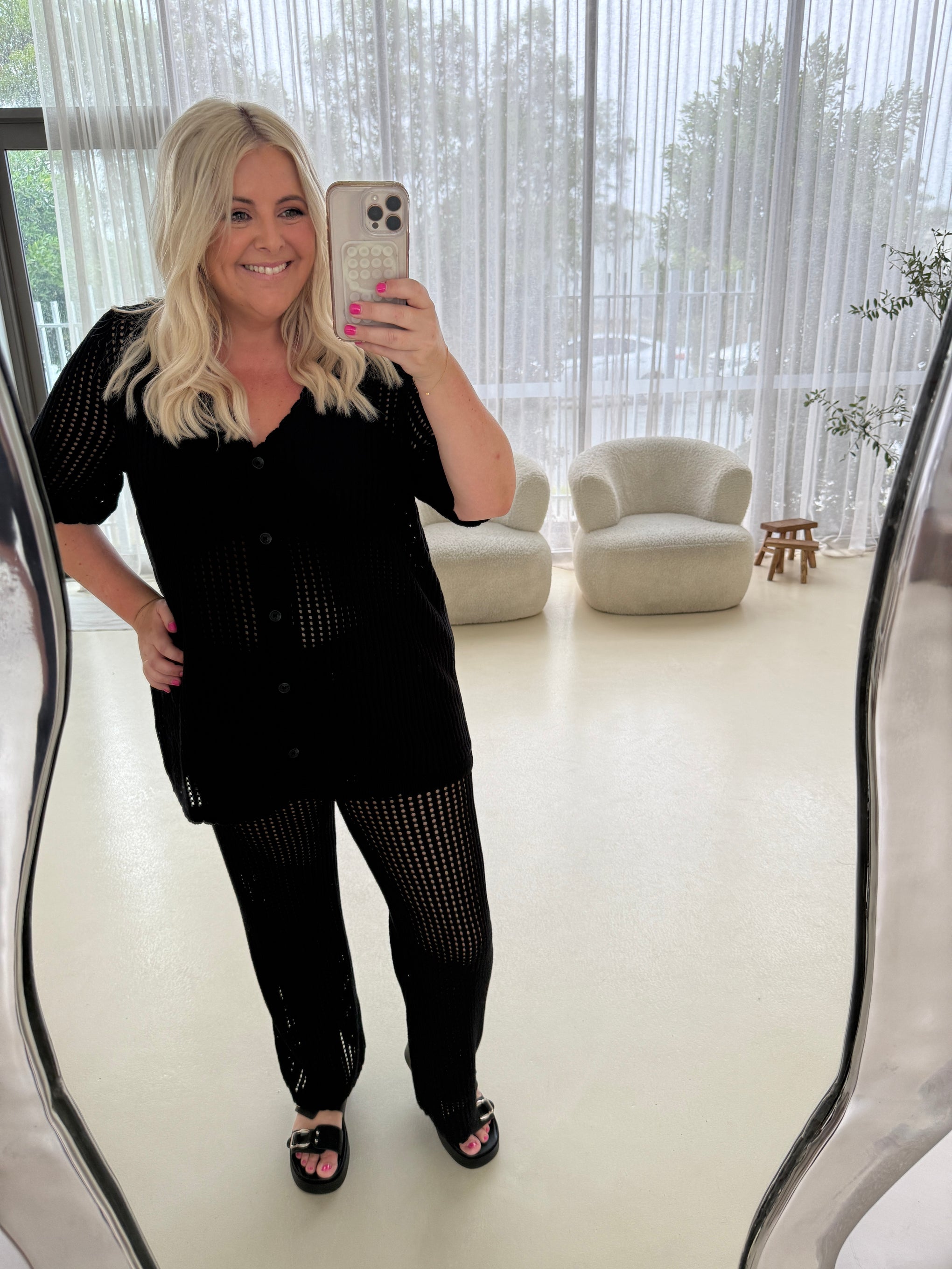 Maisie Knit Pant in Black