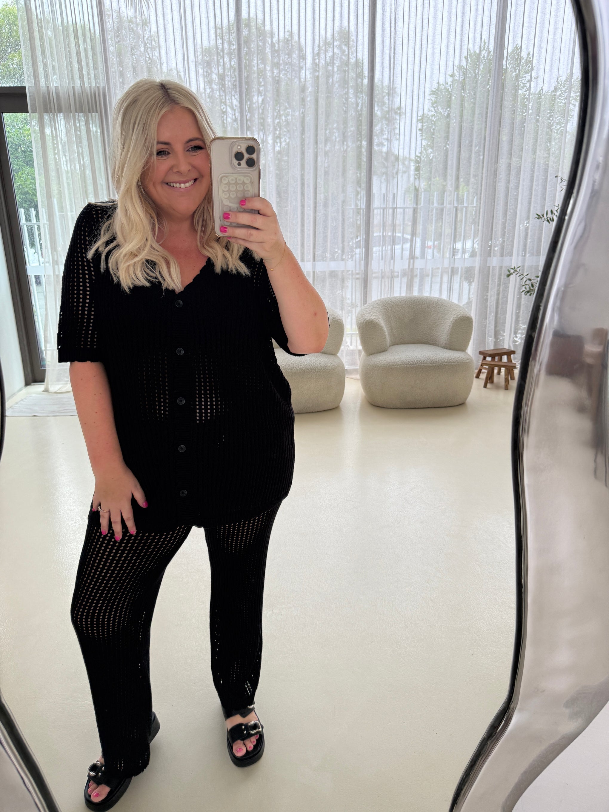 Harry Knit Top in Black