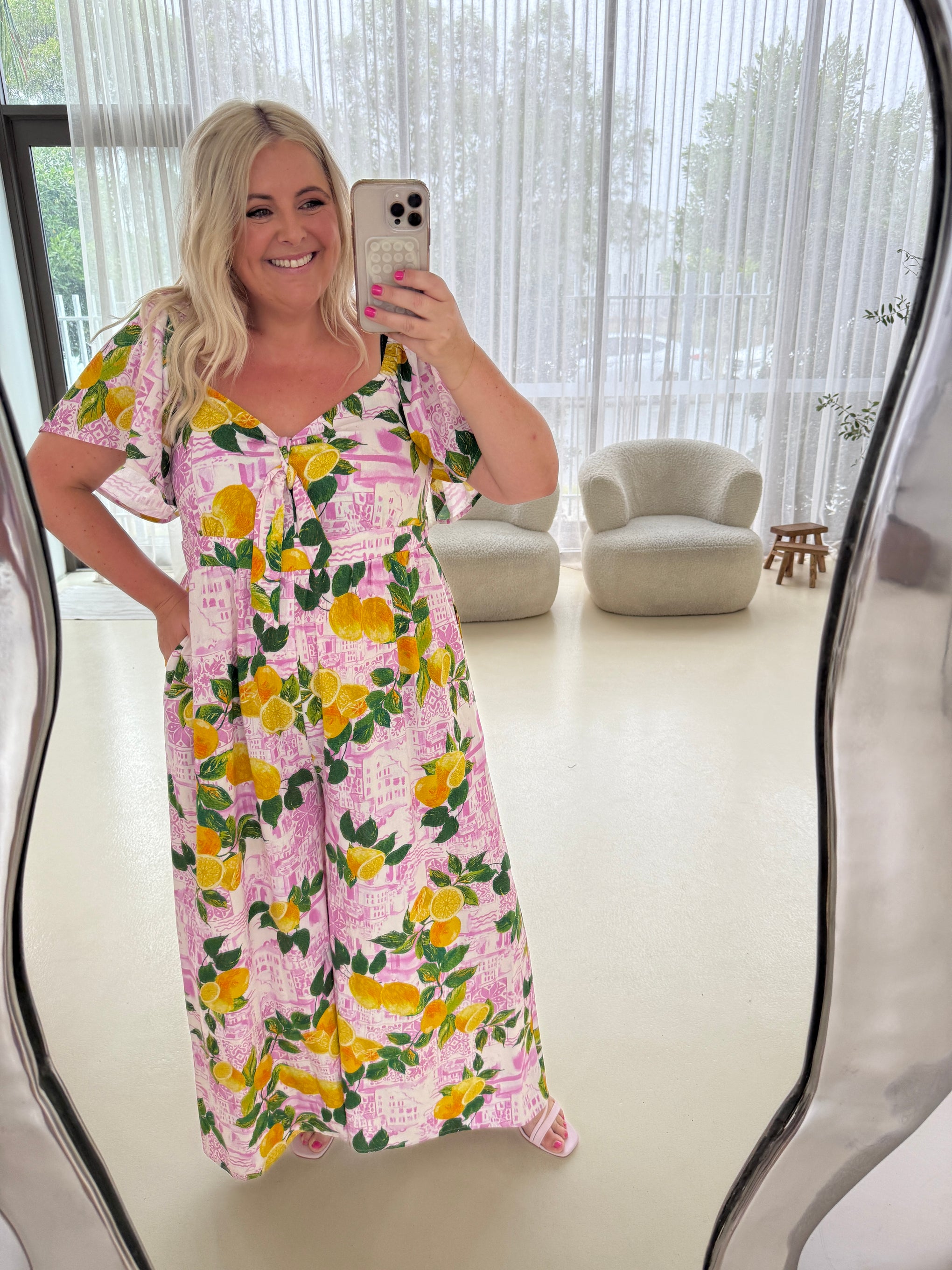 Hazel Linen Blend Jumpsuit in Themis