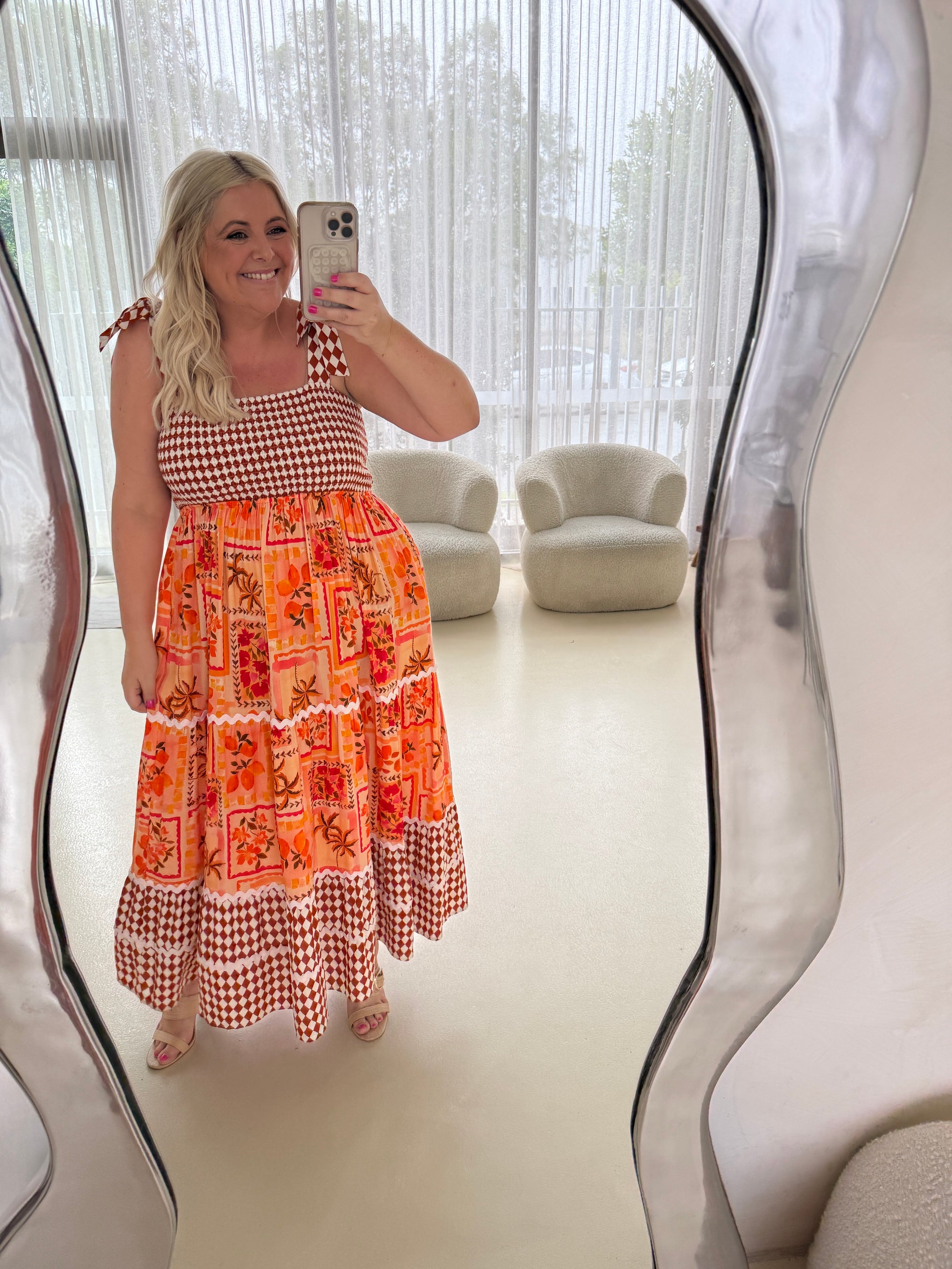 Allegra Maxi Dress in Sunkissed Mosaic