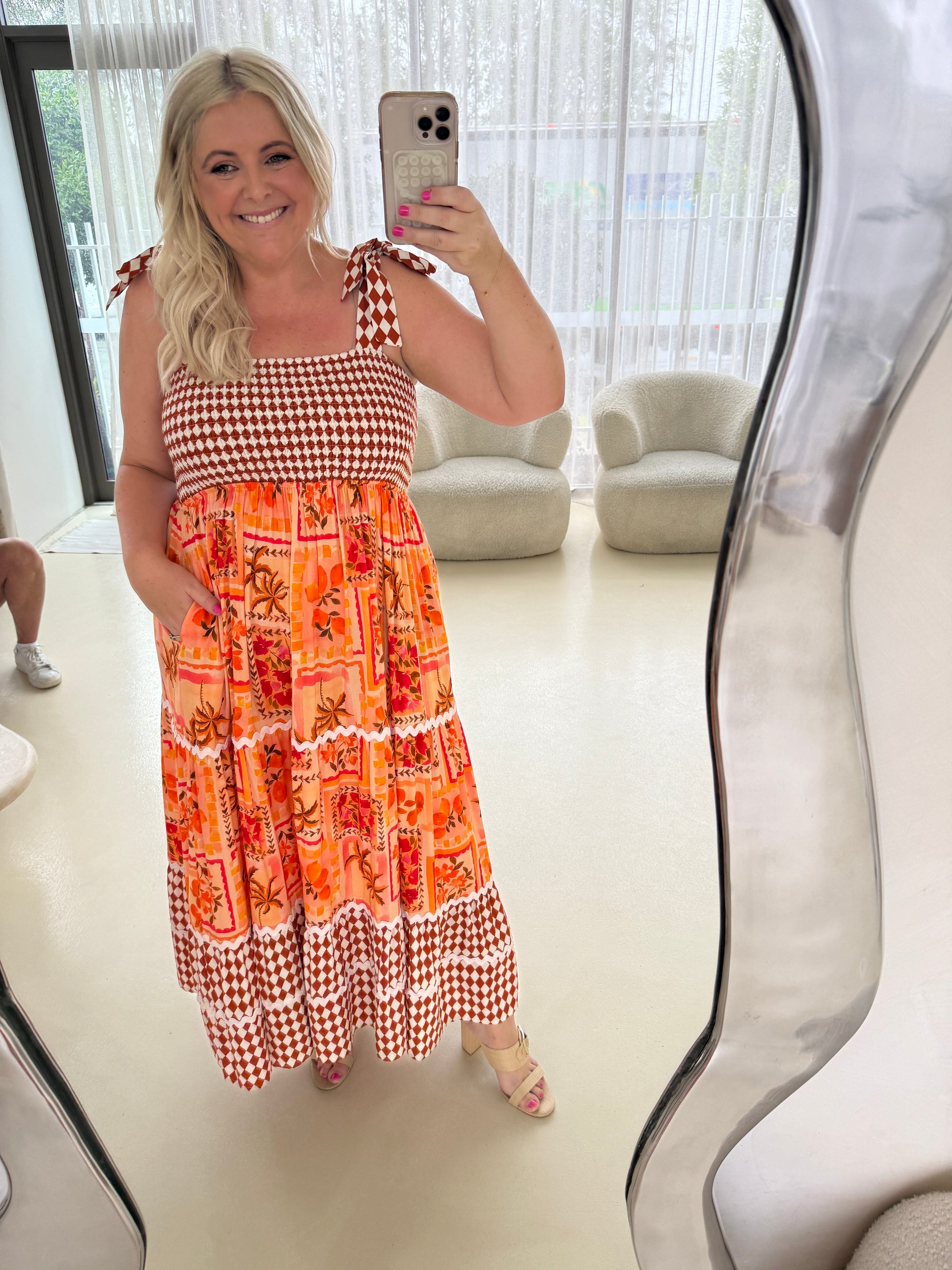 Allegra Maxi Dress in Sunkissed Mosaic