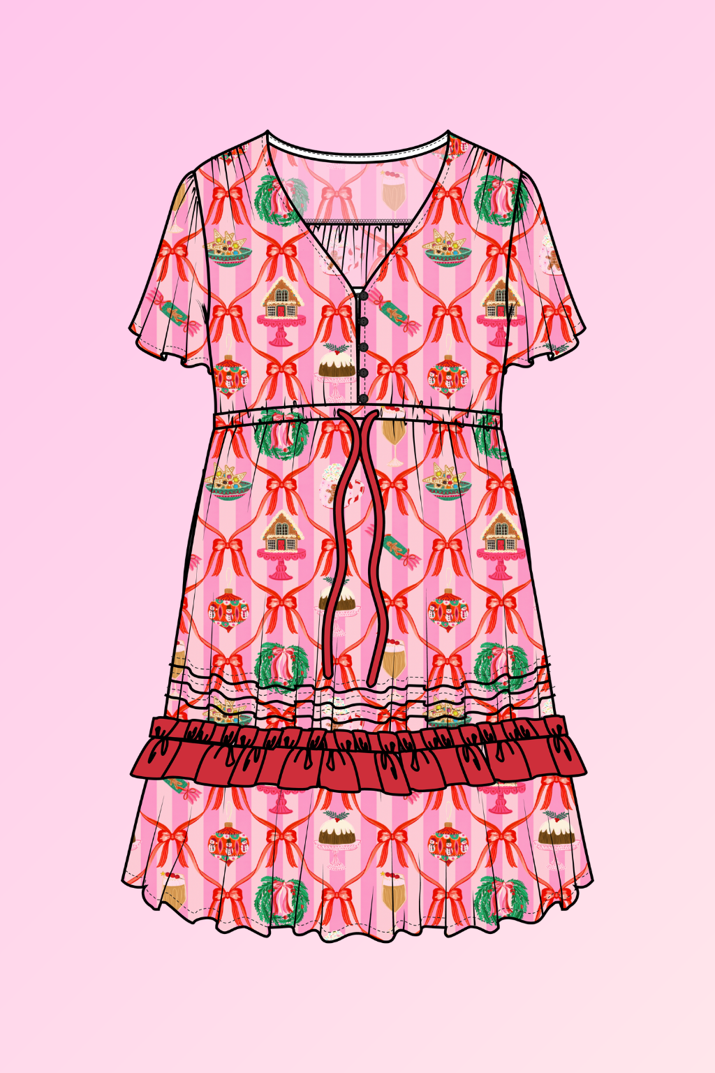Lisa Dress in Festive Vibes