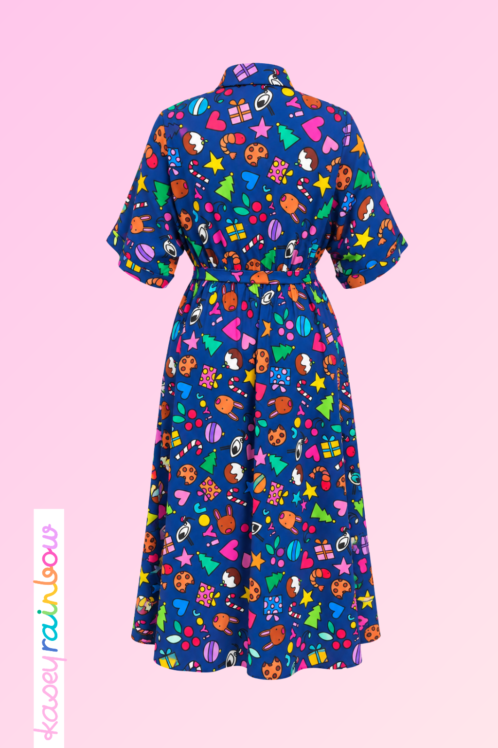 Maddy Midi Dress in Kasey Christmas by Kasey Rainbow