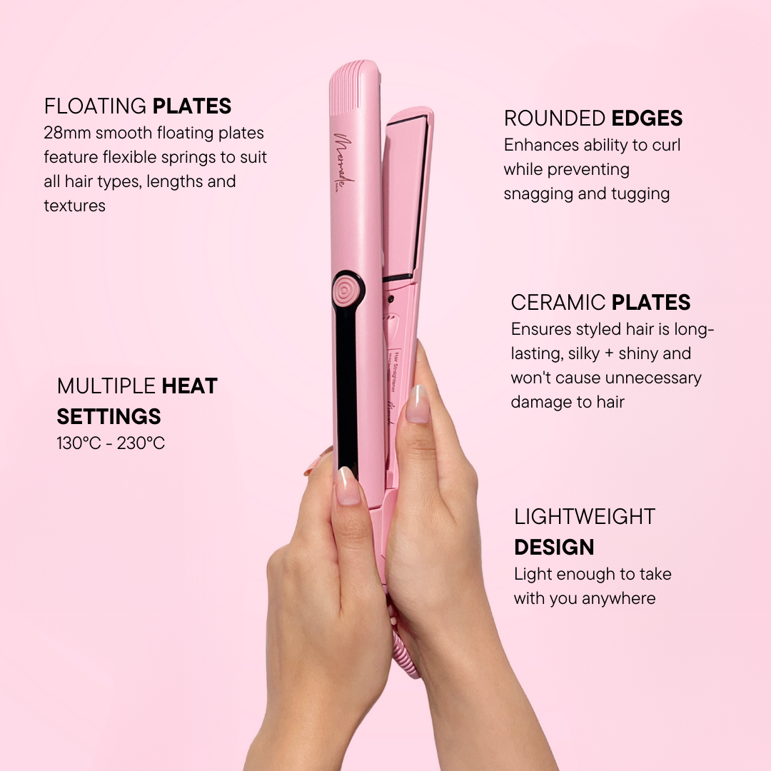 Mermade Hair Straightener 28mm Pink