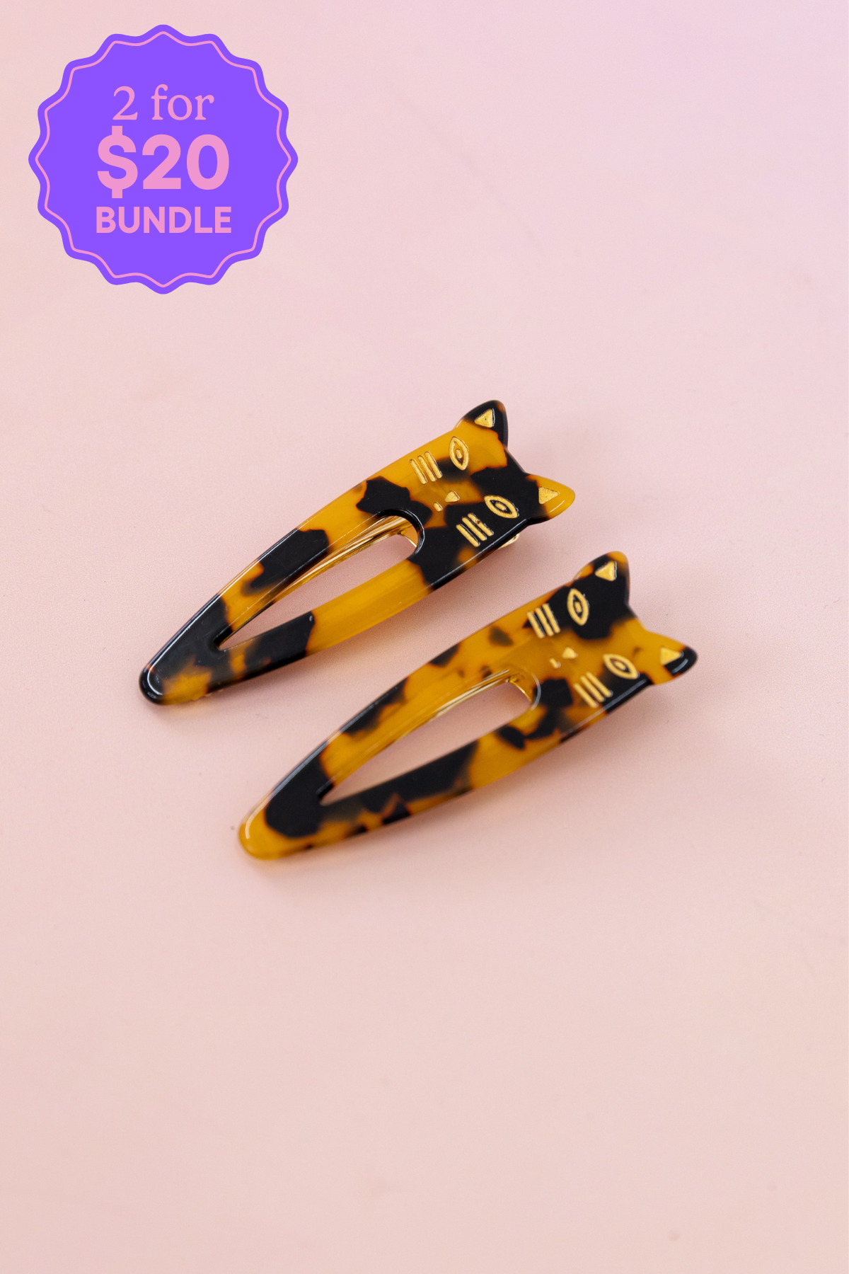 Cat Hair Clips in Tortoise Shell