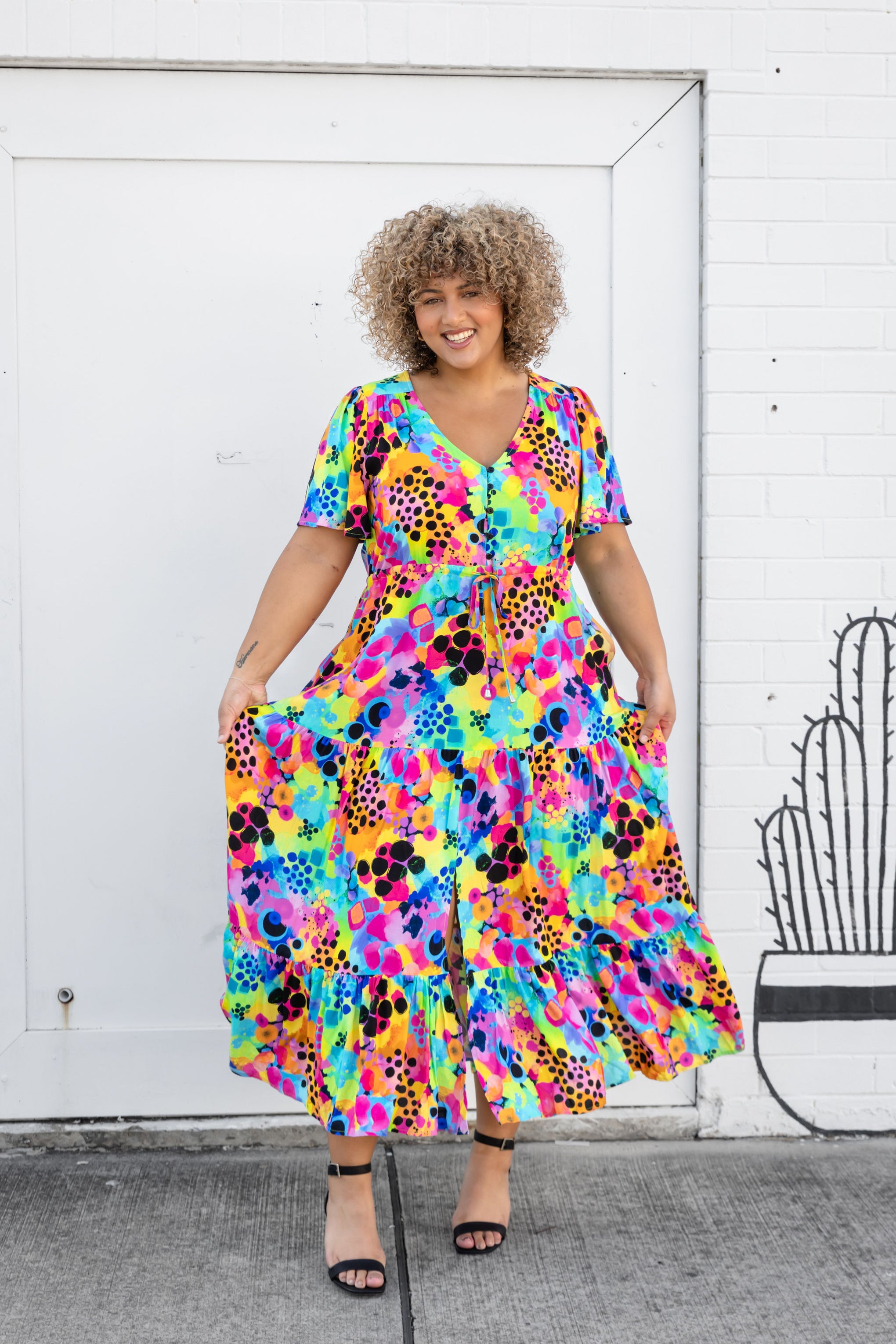 Bonnie Maxi Dress in Messy Mind by Kasey Rainbow