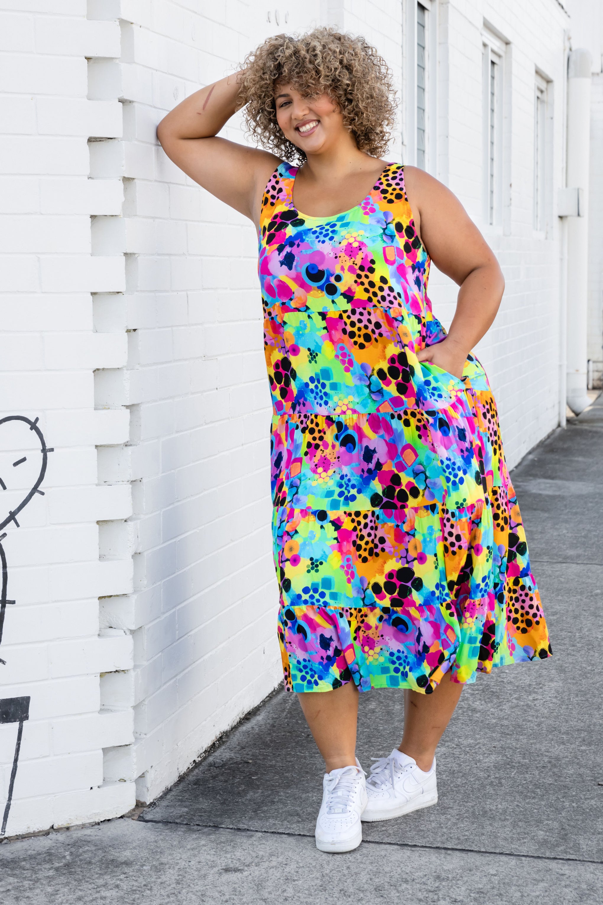 Ronnie Maxi Dress in Messy Mind by Kasey Rainbow