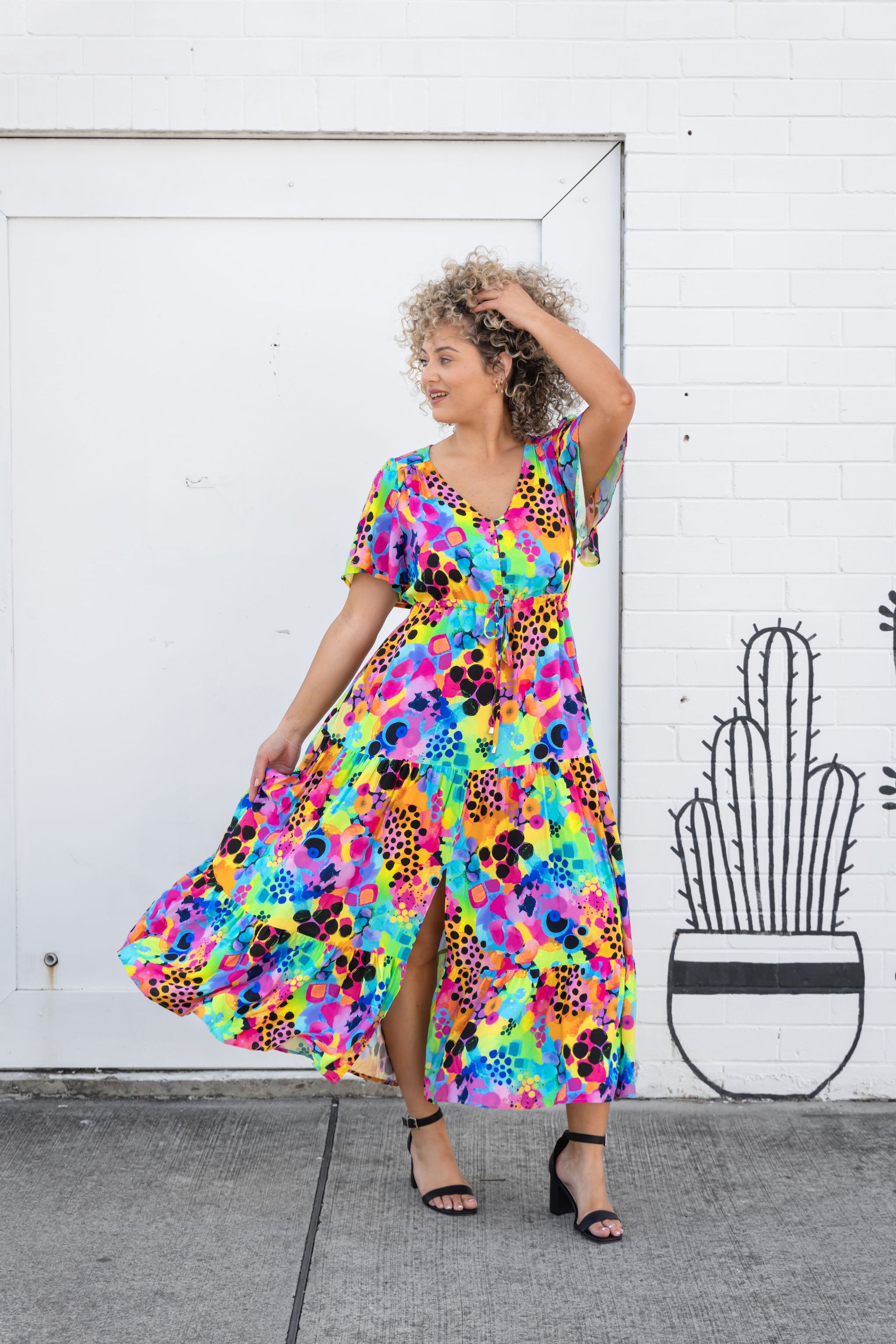 Bonnie Maxi Dress in Messy Mind by Kasey Rainbow