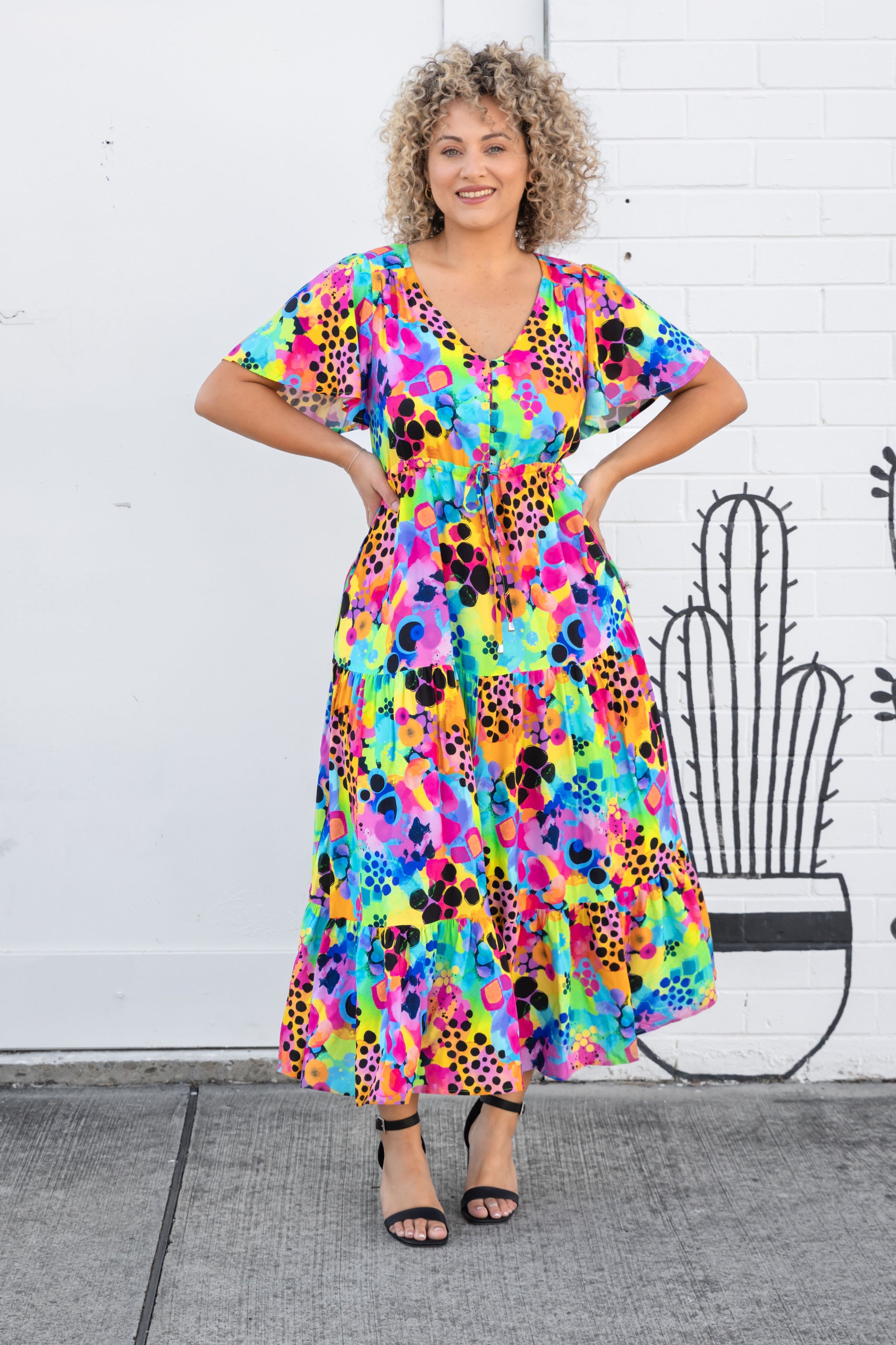 Bonnie Maxi Dress in Messy Mind by Kasey Rainbow