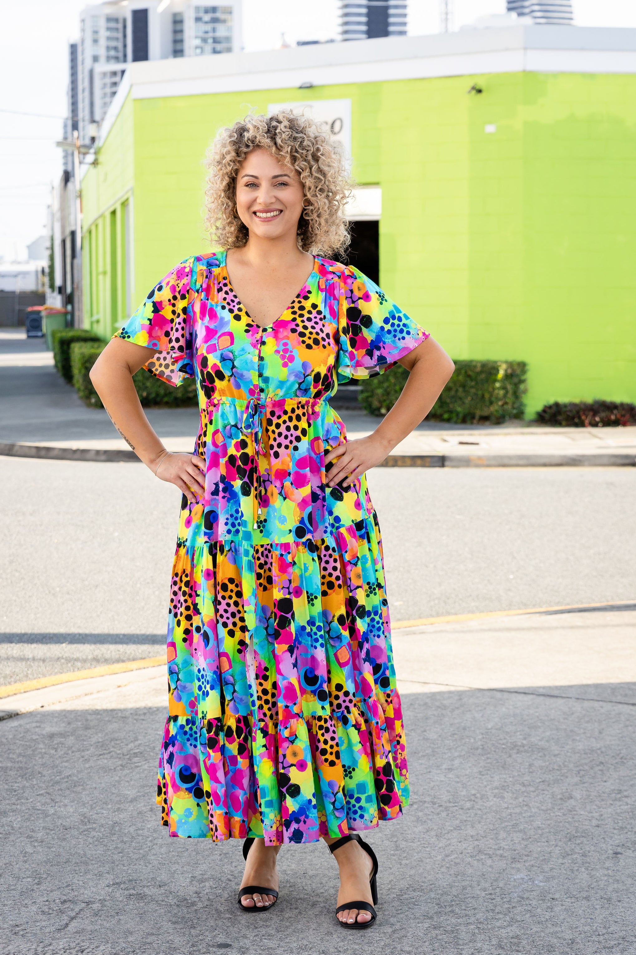 Bonnie Maxi Dress in Messy Mind by Kasey Rainbow