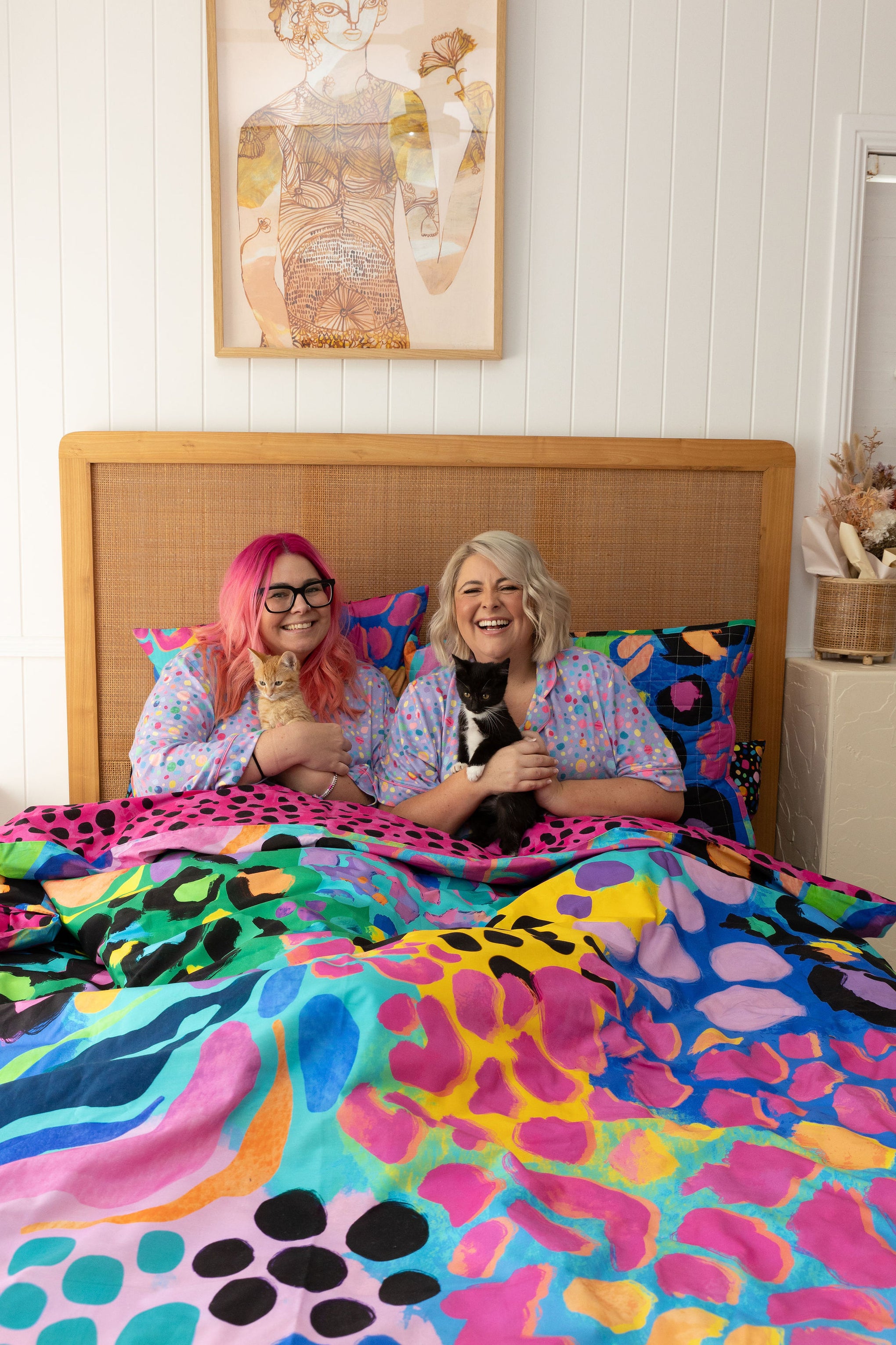 Sleep Bright Electric Leopard Quilt Cover Set by Kasey Rainbow