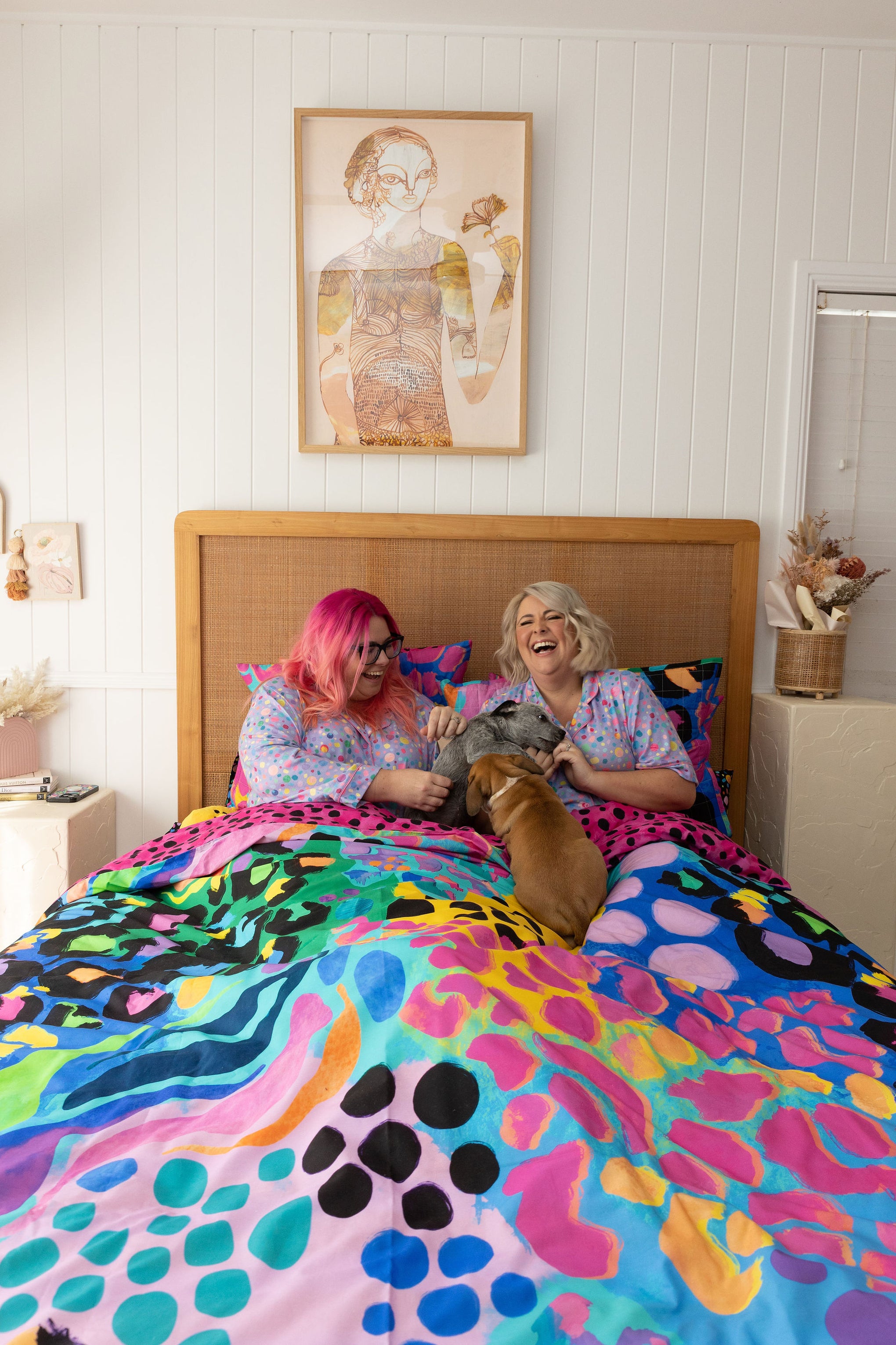 Sleep Bright Electric Leopard Quilt Cover Set by Kasey Rainbow