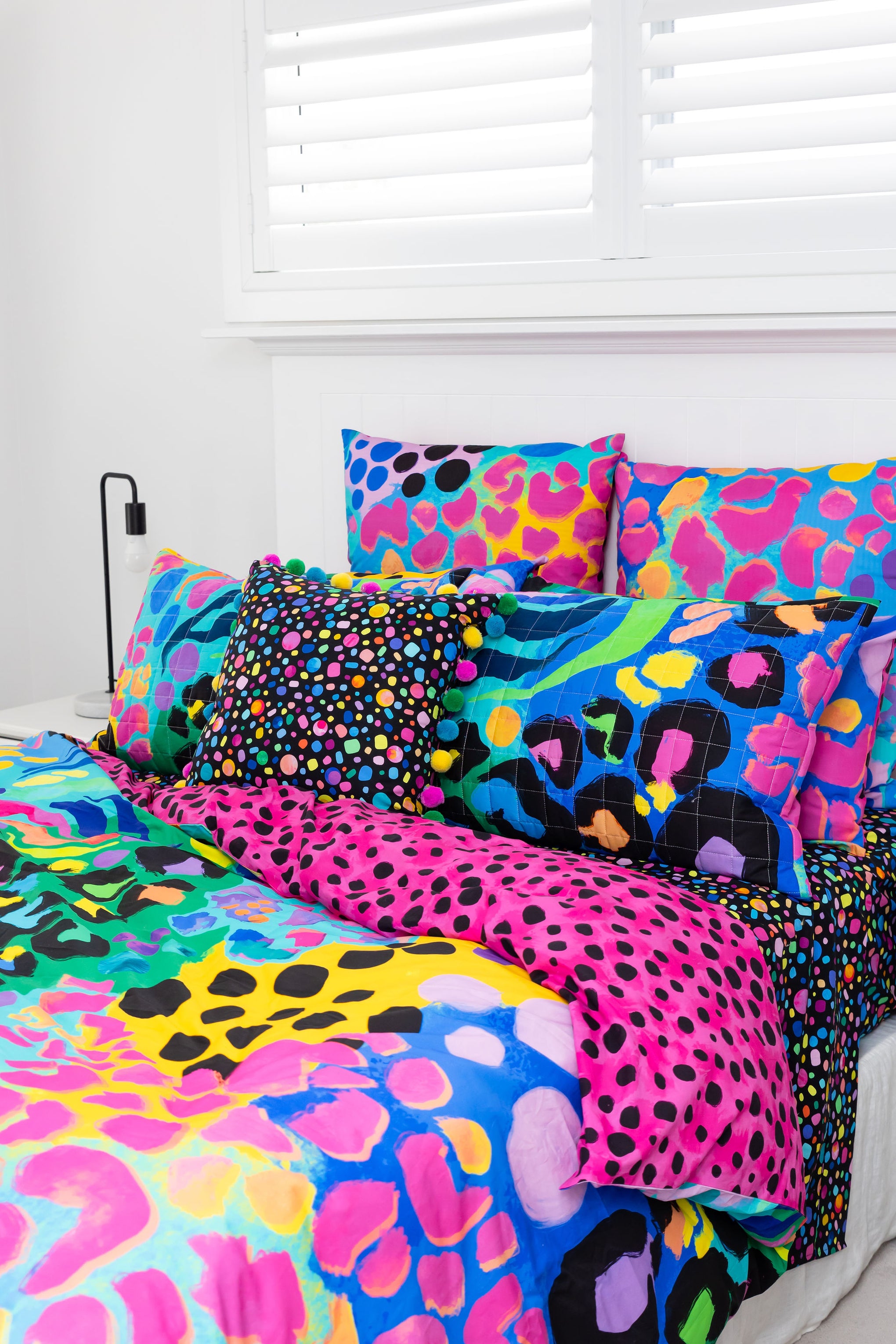 Sleep Bright Electric Leopard Quilt Cover Set by Kasey Rainbow