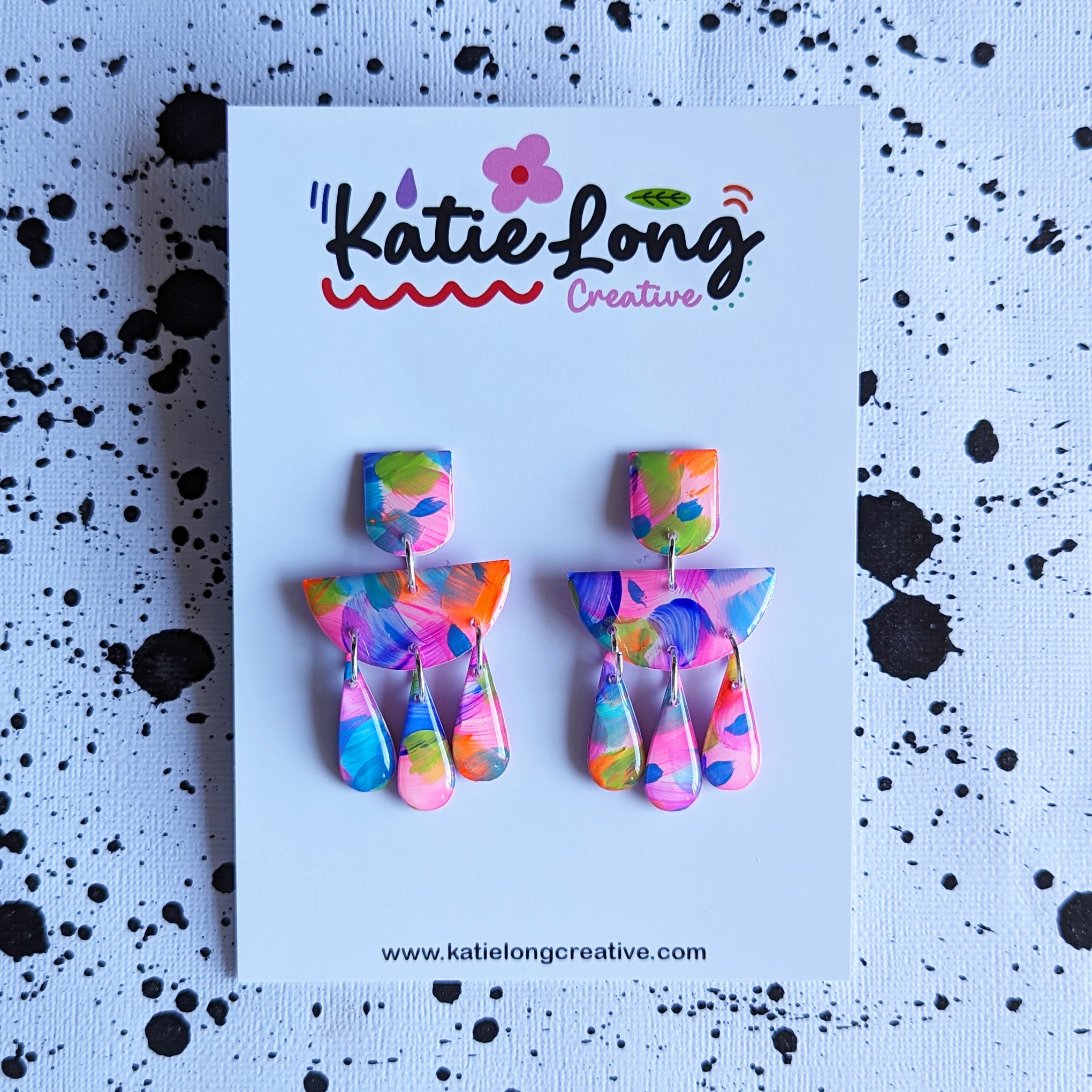 Paint By Numbers 3 Piece Dangles by Katie Long Creative