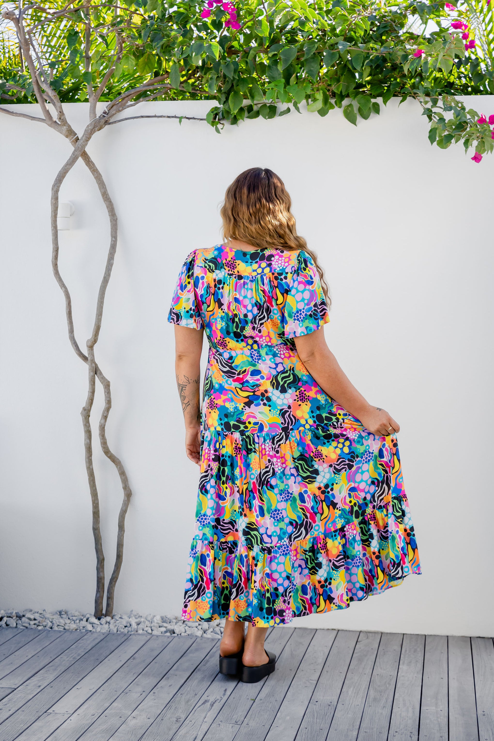 Bonnie Dress in Electric Zee by Kasey Rainbow