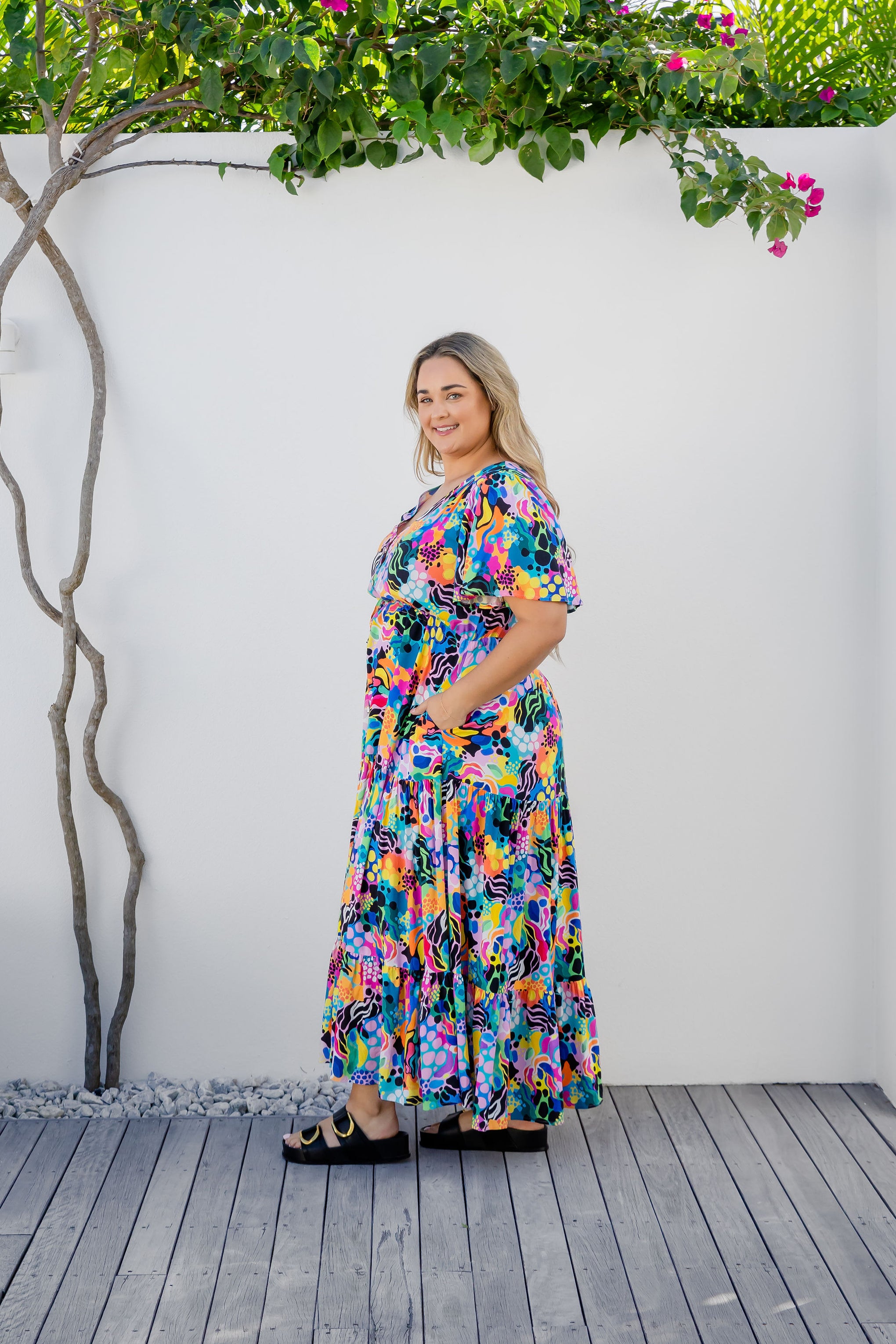 Bonnie Dress in Electric Zee by Kasey Rainbow
