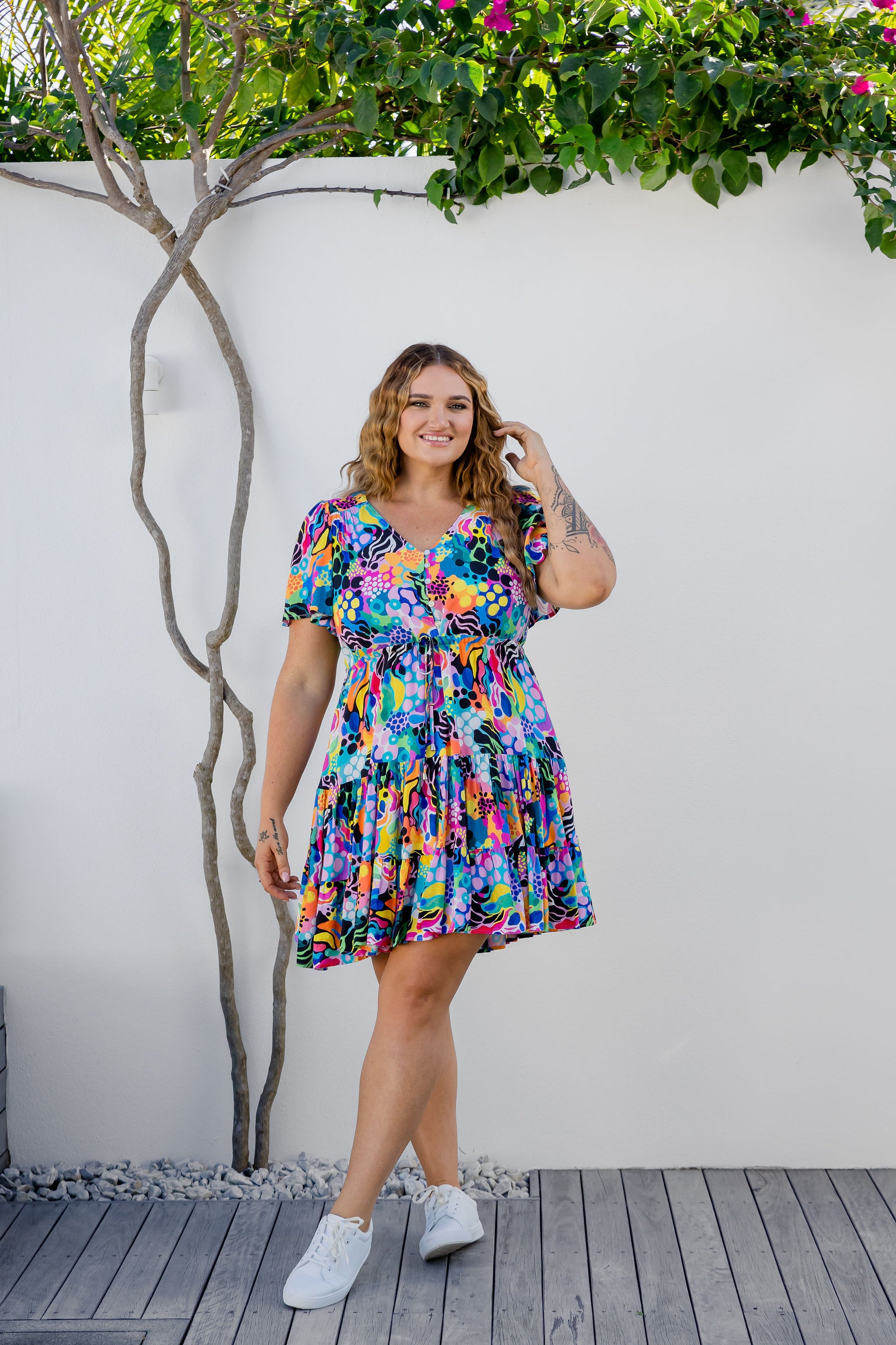 Charlie Dress in Electric Zee by Kasey Rainbow