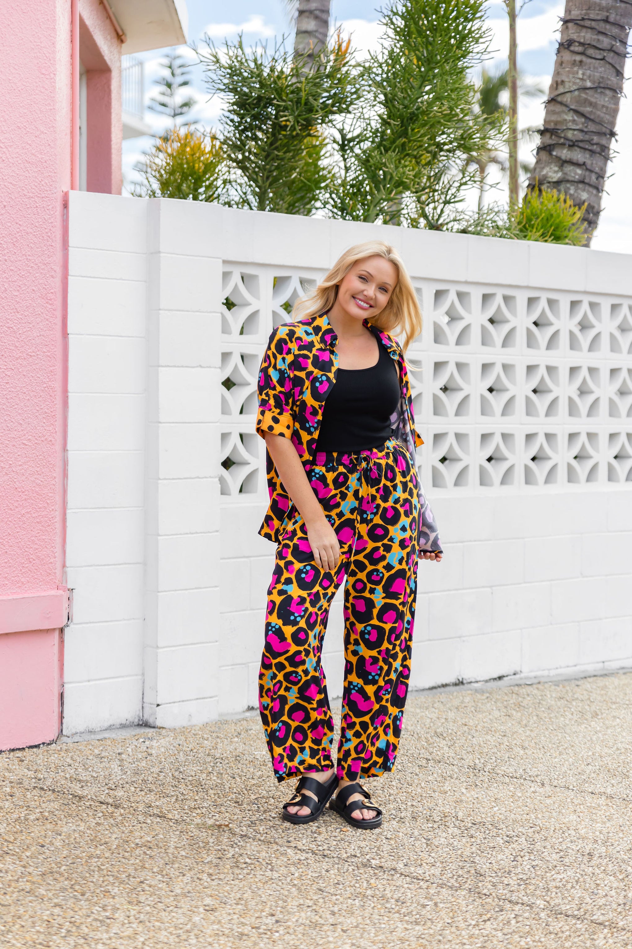 Gina Pants in Mustard Leopard by Kasey Rainbow