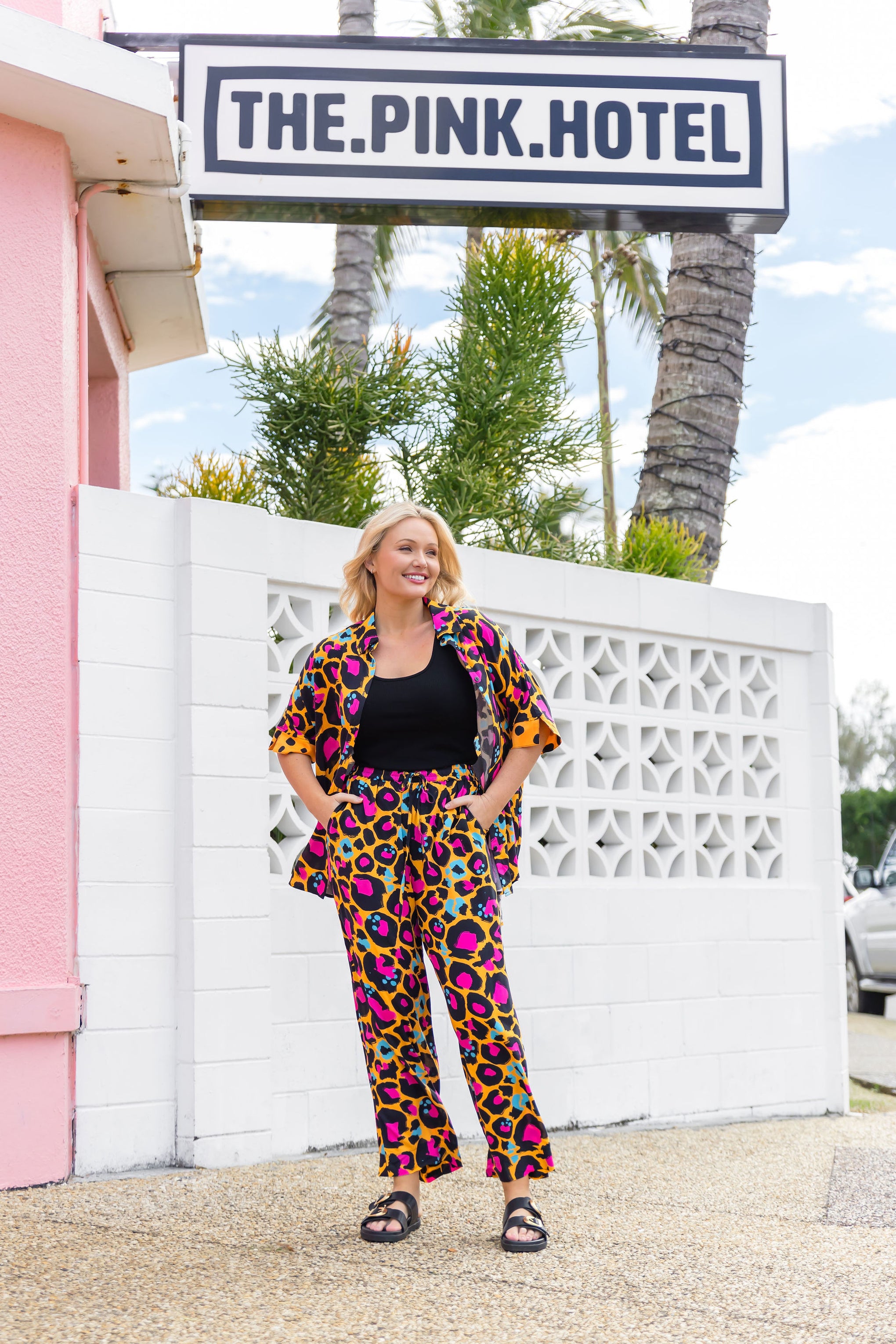 Gina Pants in Mustard Leopard by Kasey Rainbow