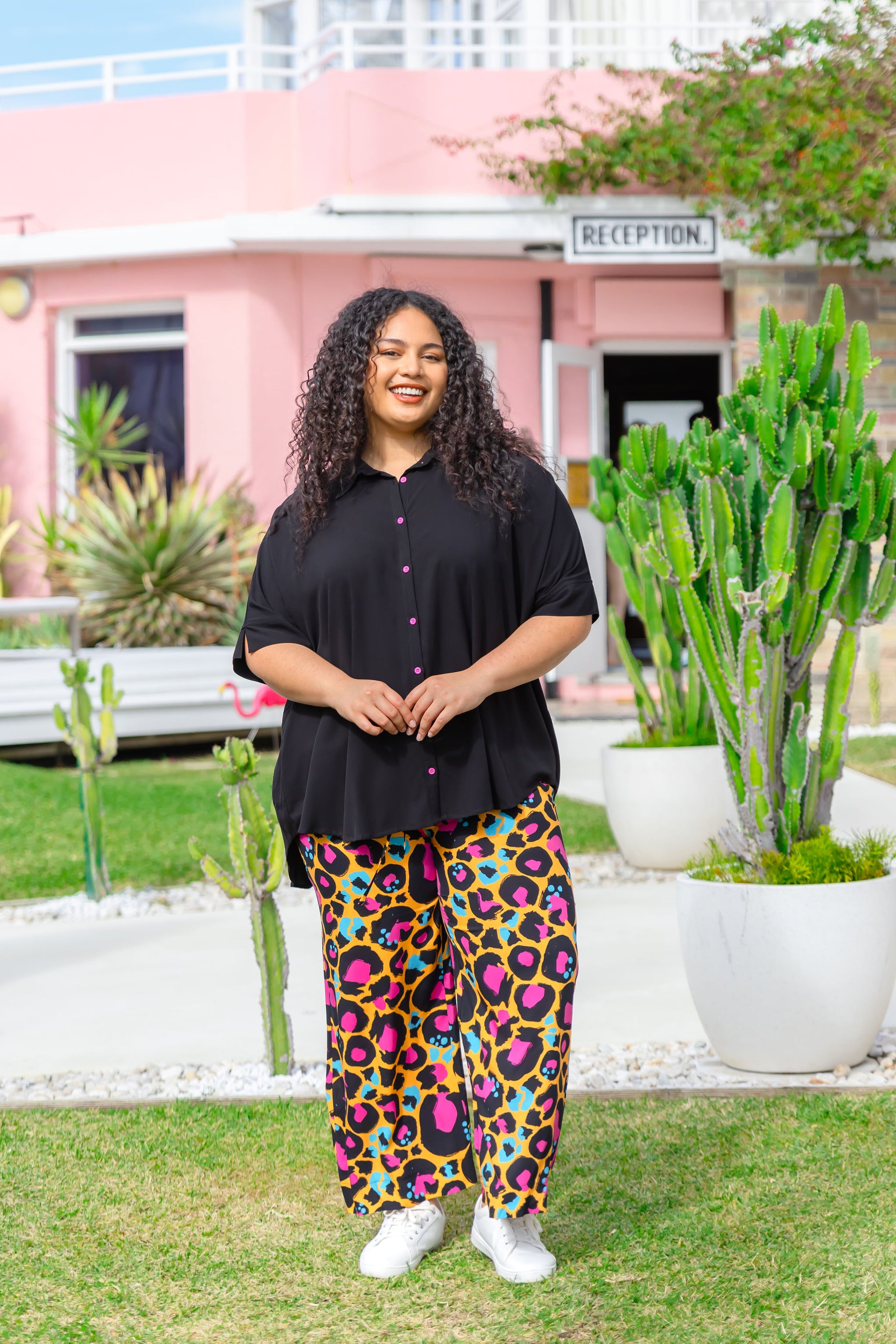 Gina Pants in Mustard Leopard by Kasey Rainbow