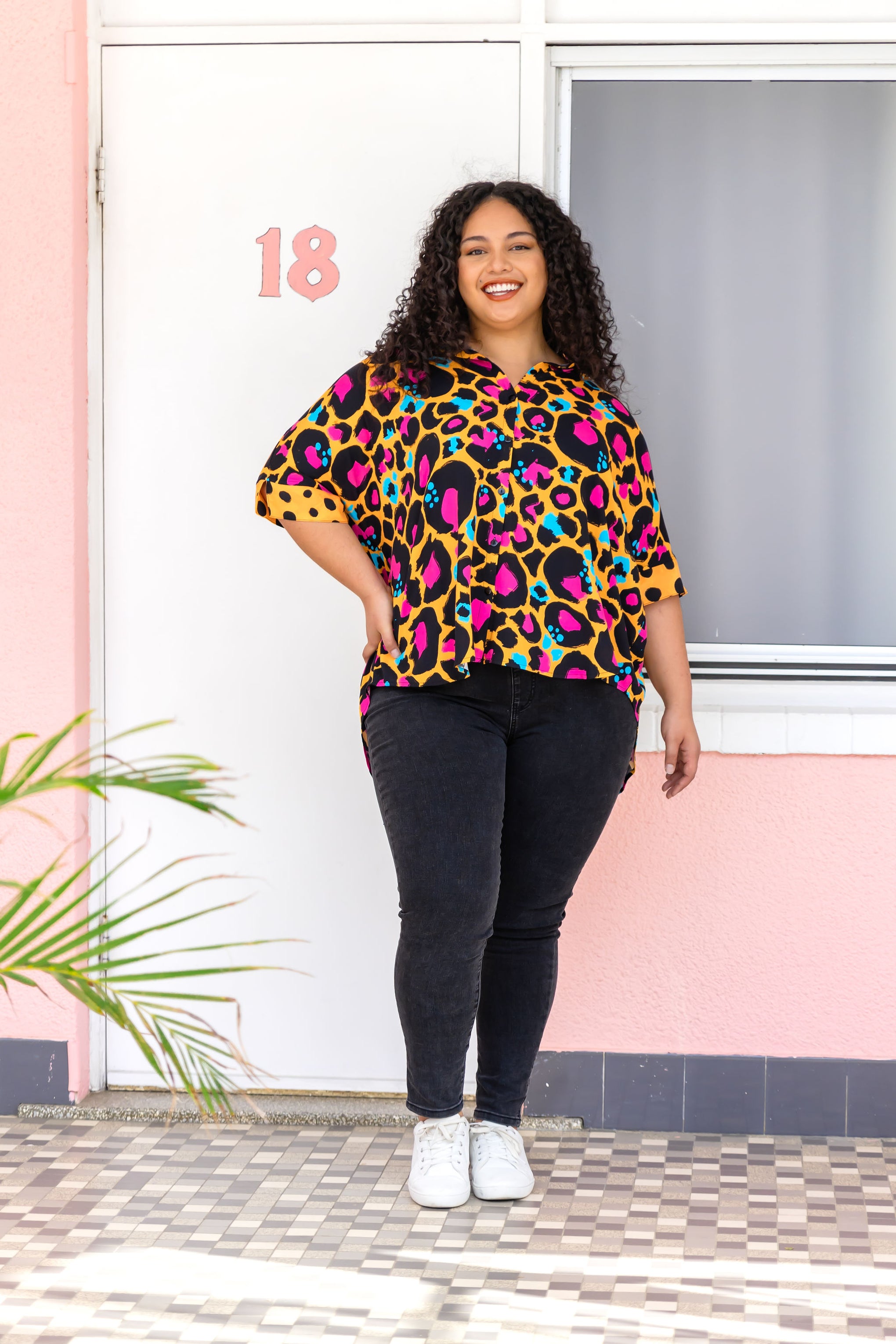 Tammin Shirt in Mustard Leopard by Kasey Rainbow