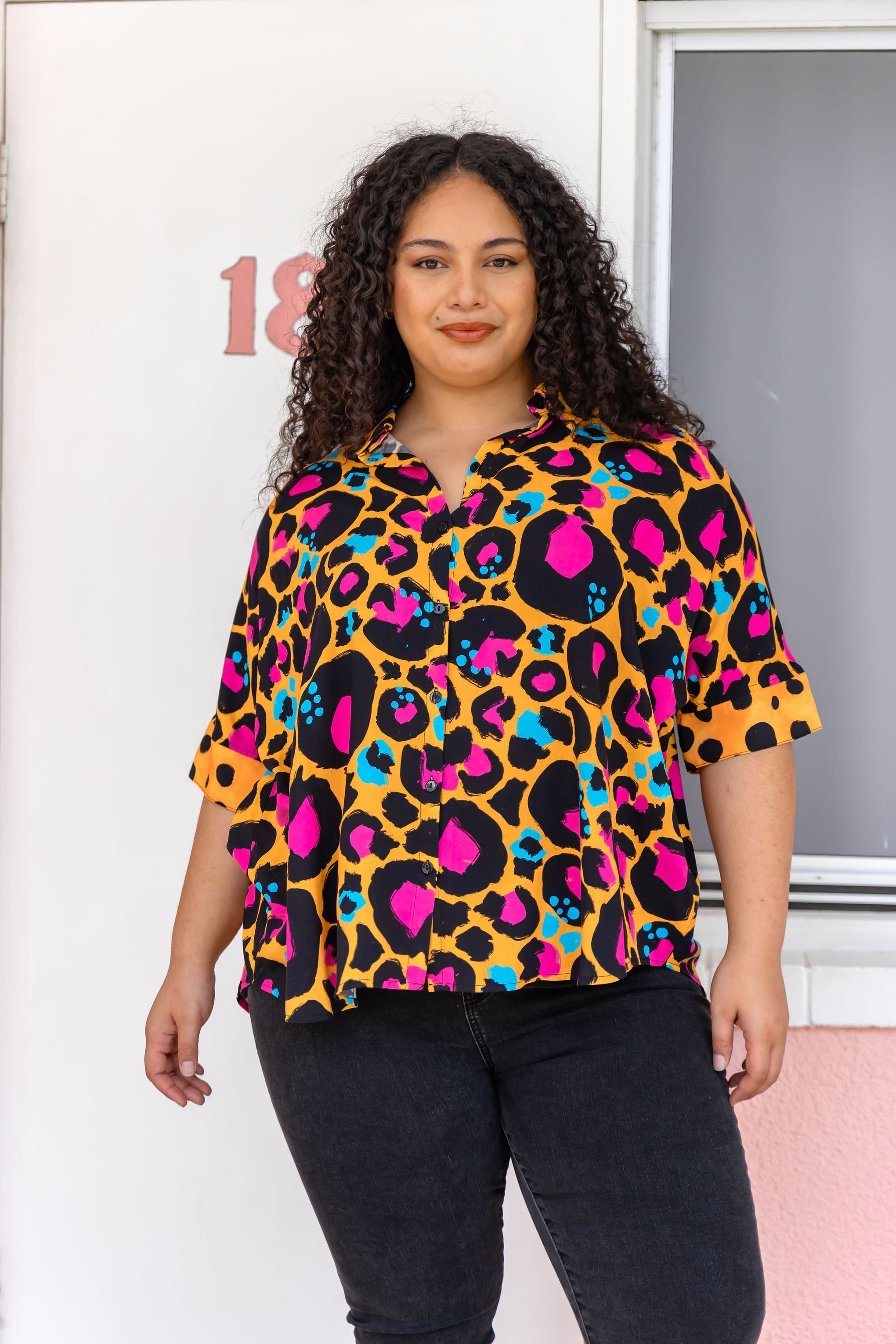 Tammin Shirt in Mustard Leopard by Kasey Rainbow